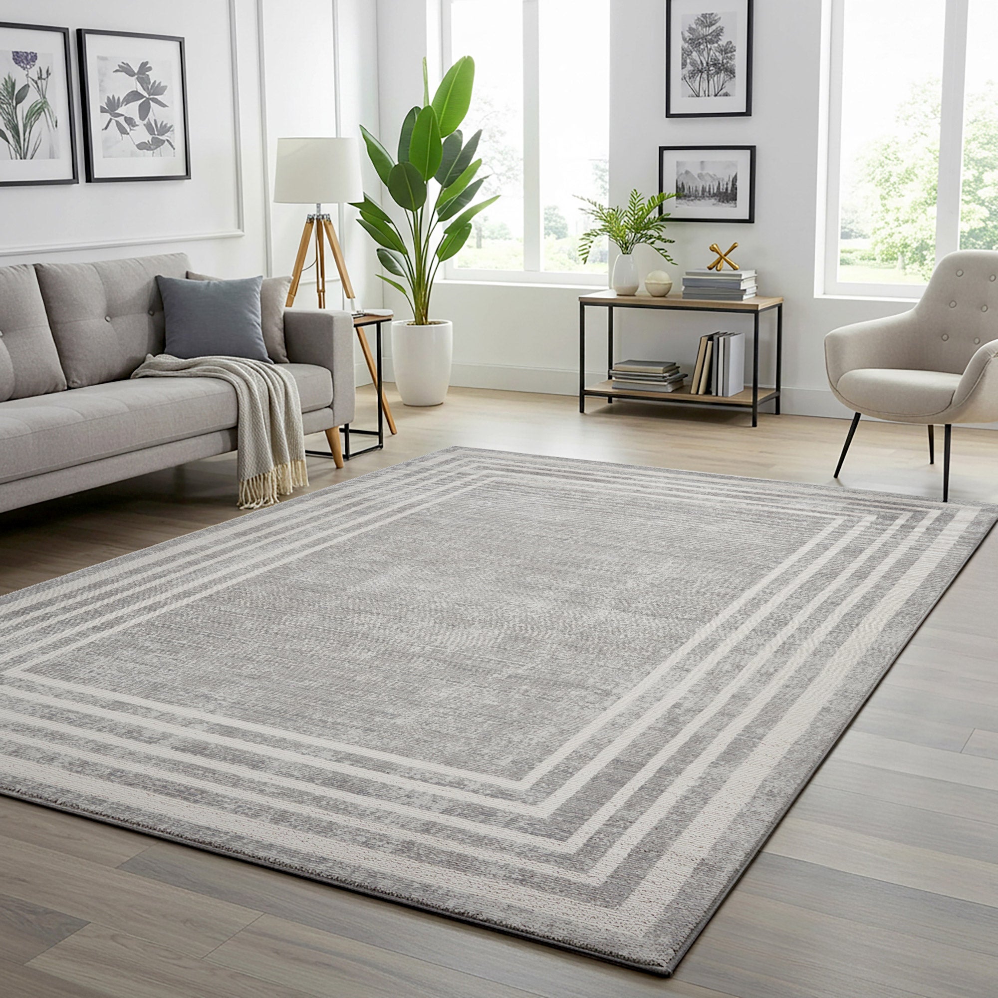 Sasha Area Rug, Damson Gray, 6'6” x 9' | Costco