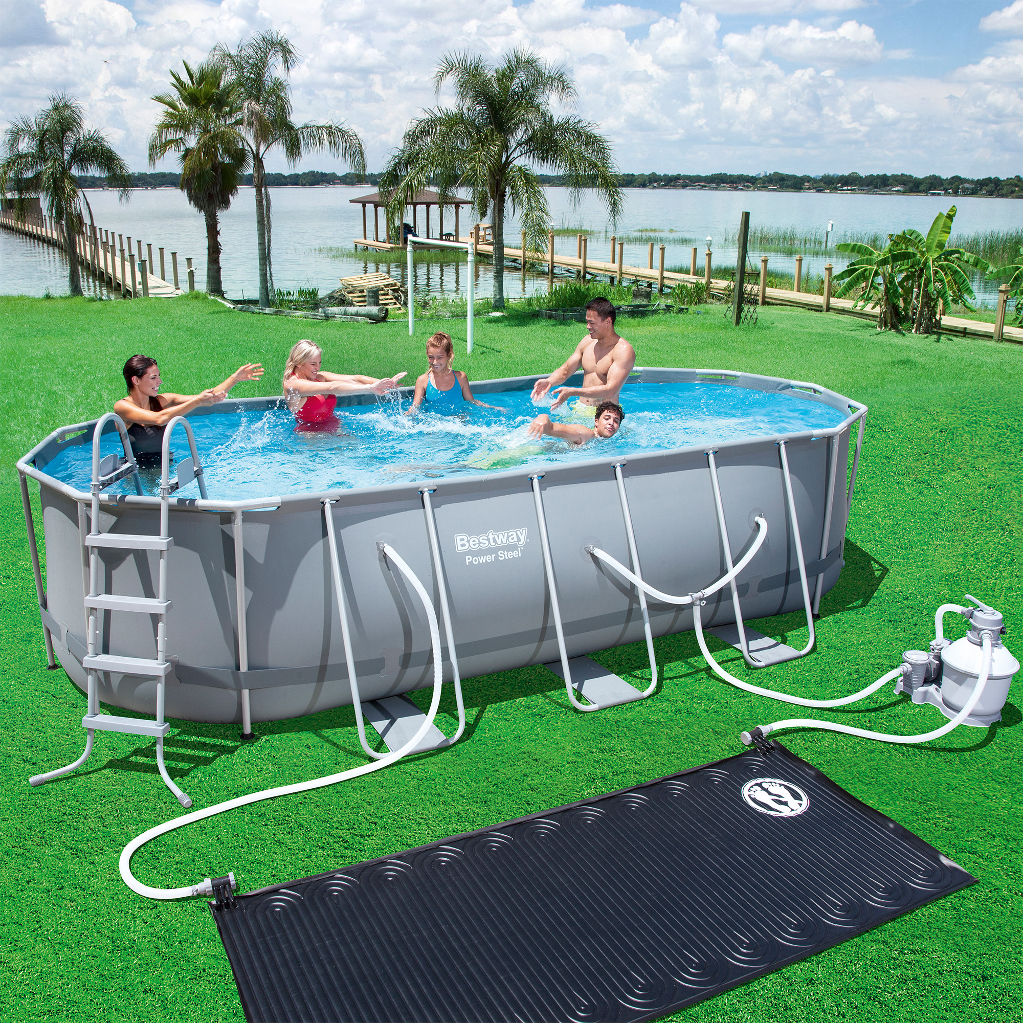 Bestway Power Steel Oval Pool Set Costco