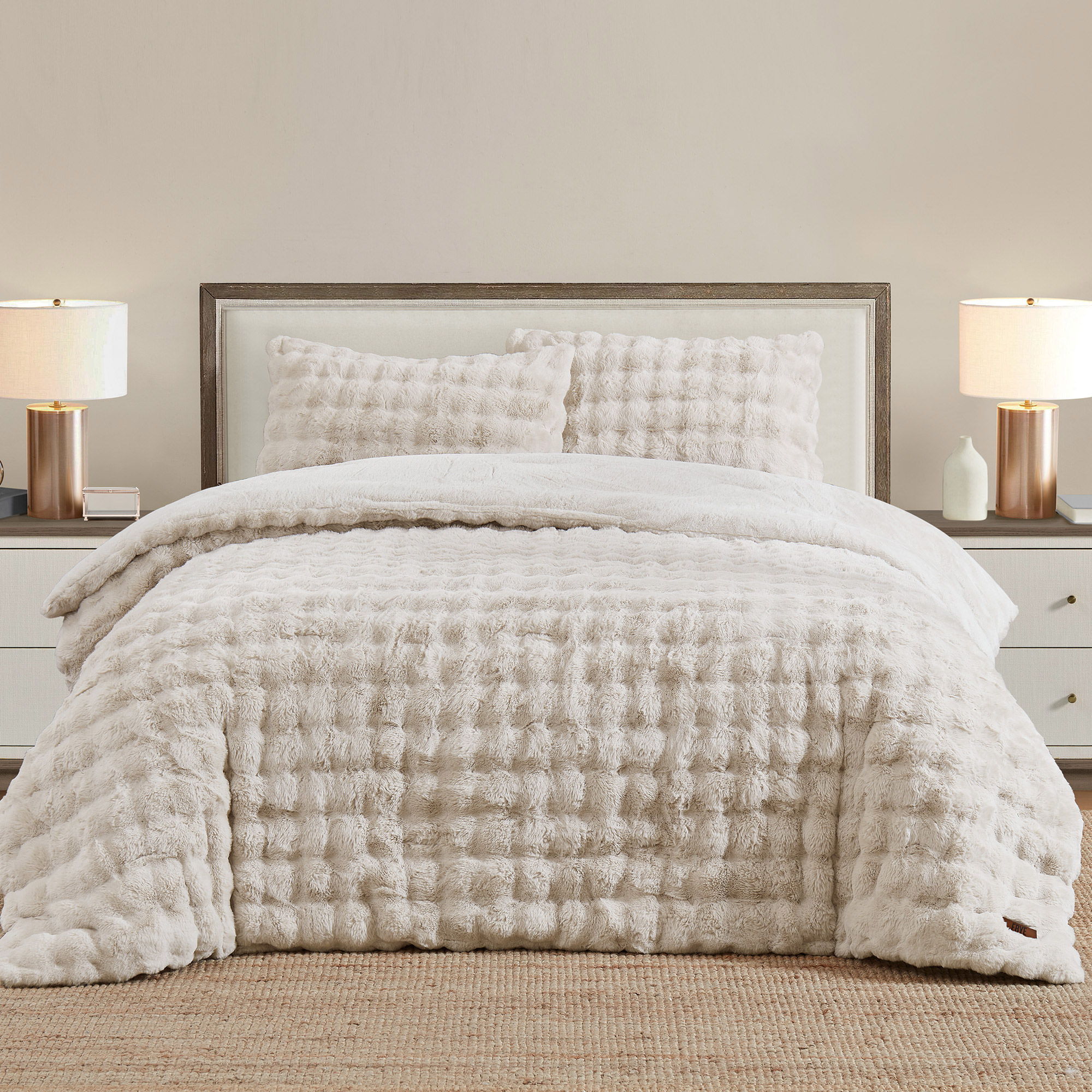 FRYE 3-piece Faux Fur Comforter Set