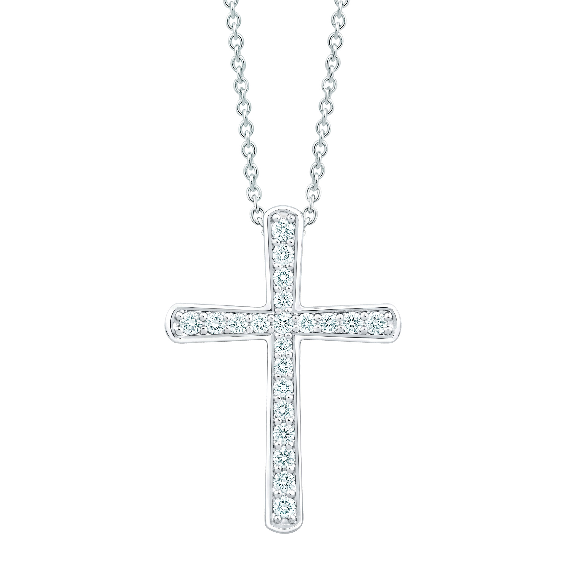 Round Brilliant Diamond Cross Pendant (0.20 ctw)