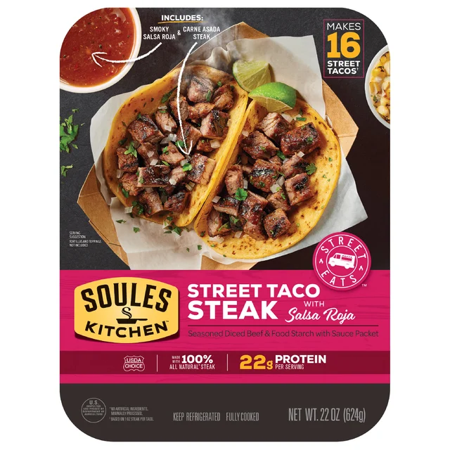 SOULES KITCHEN STEAK STREET TACO 22OZ