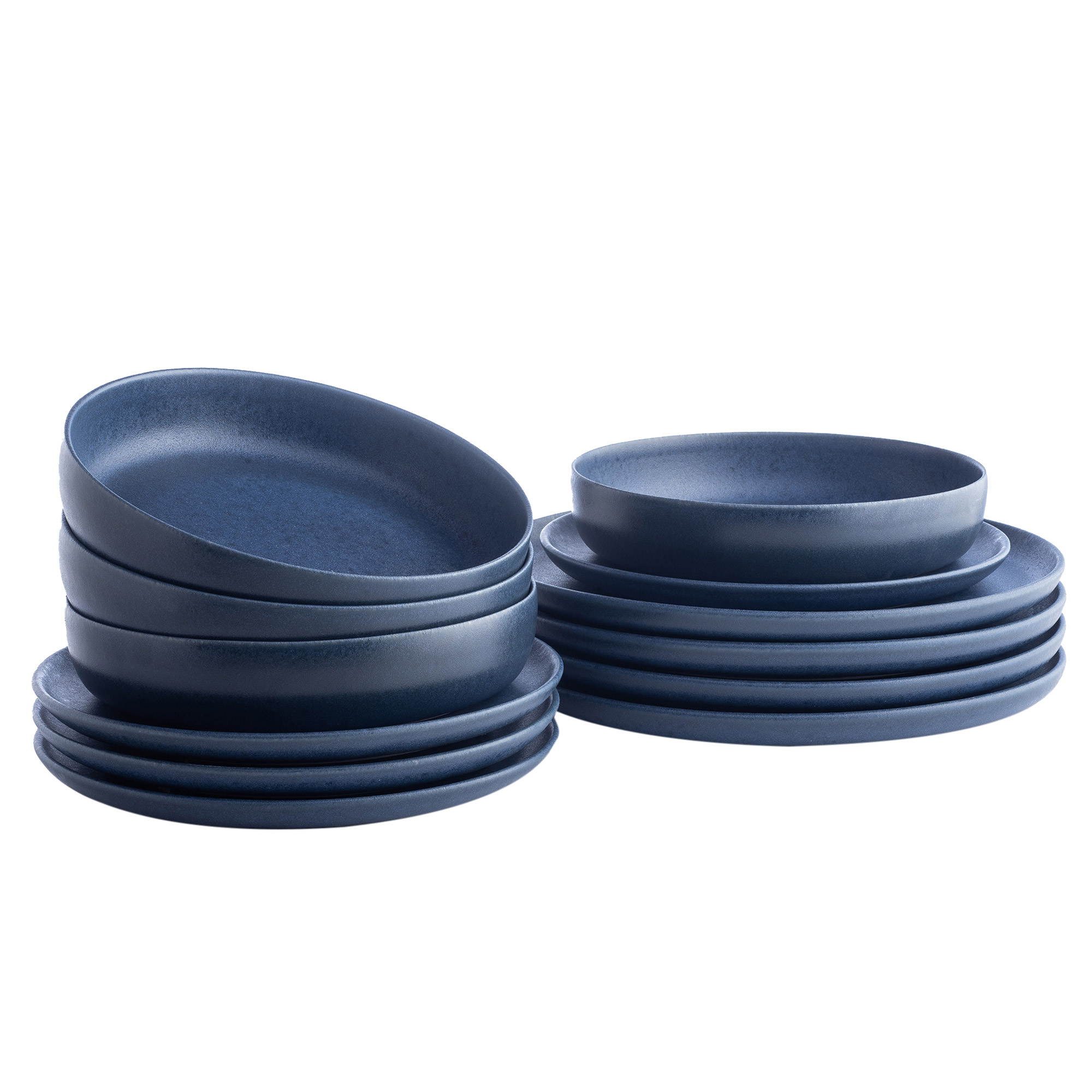 Stone Lain Macchio Stoneware Dinnerware Set, 12-pieces