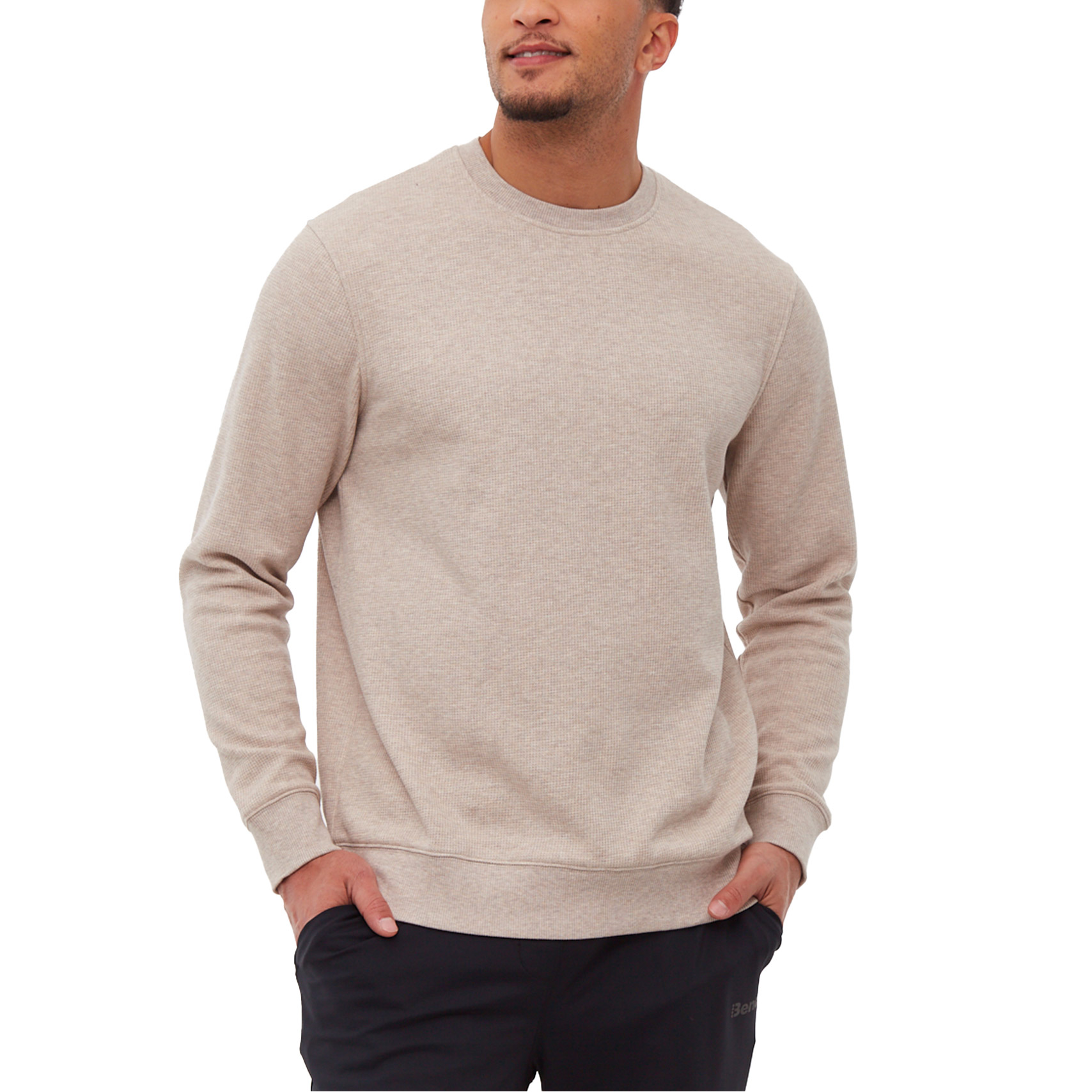 Bench. Men’s Bonded Waffle Fleece Lined Thermal Crewneck