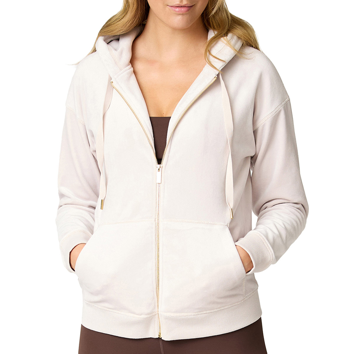 Aurum Women’s Double Sided Velour Hoodie