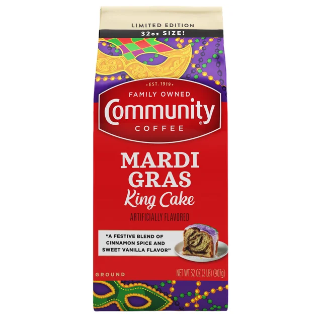 COMMUNITY COFFEE MARDI GRAS BLEND 32 OZ P288