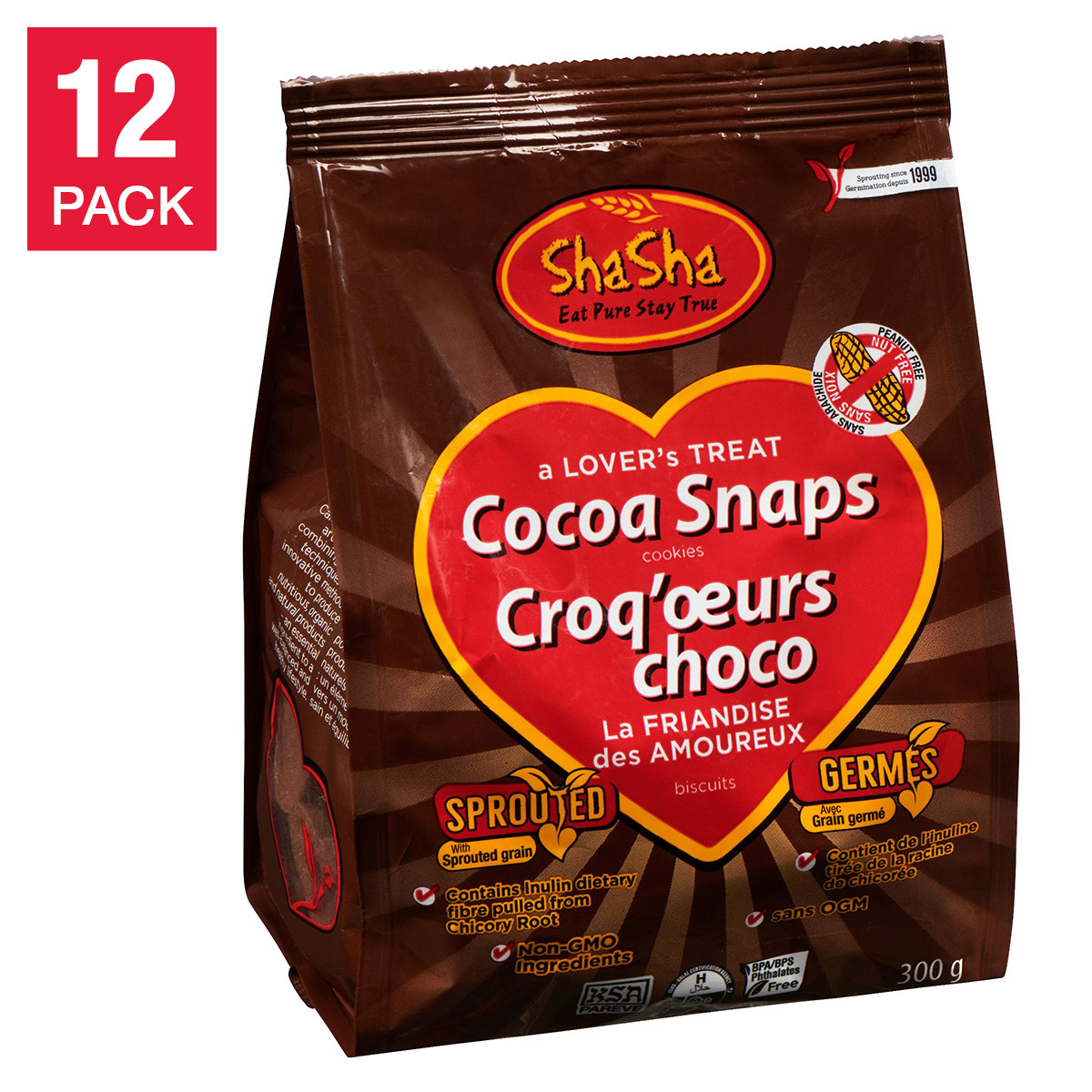 ShaSha Snap Cookies, 12 × 300 g | Costco