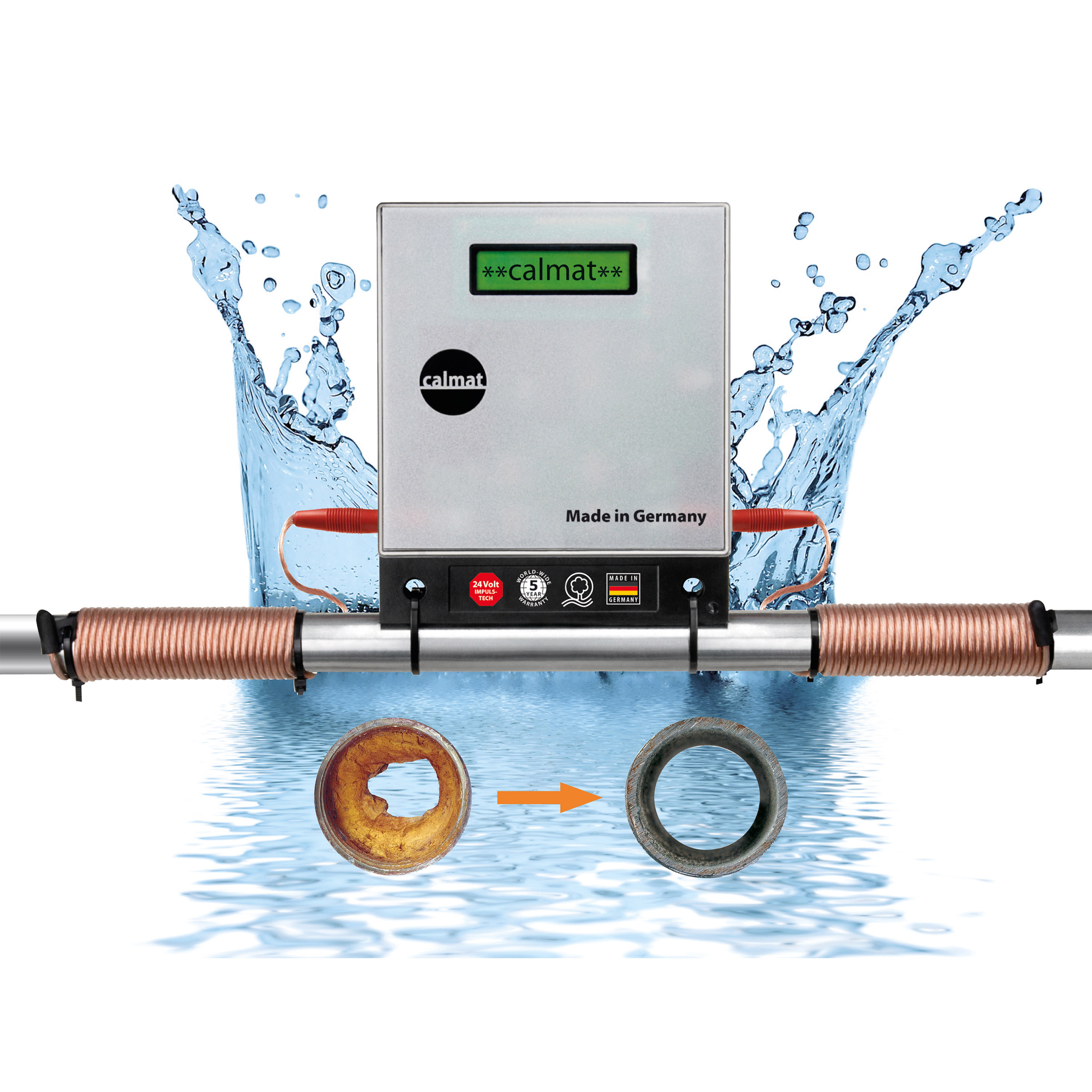 Calmat Electronic Anti-Scale and Rust Water Treatment System