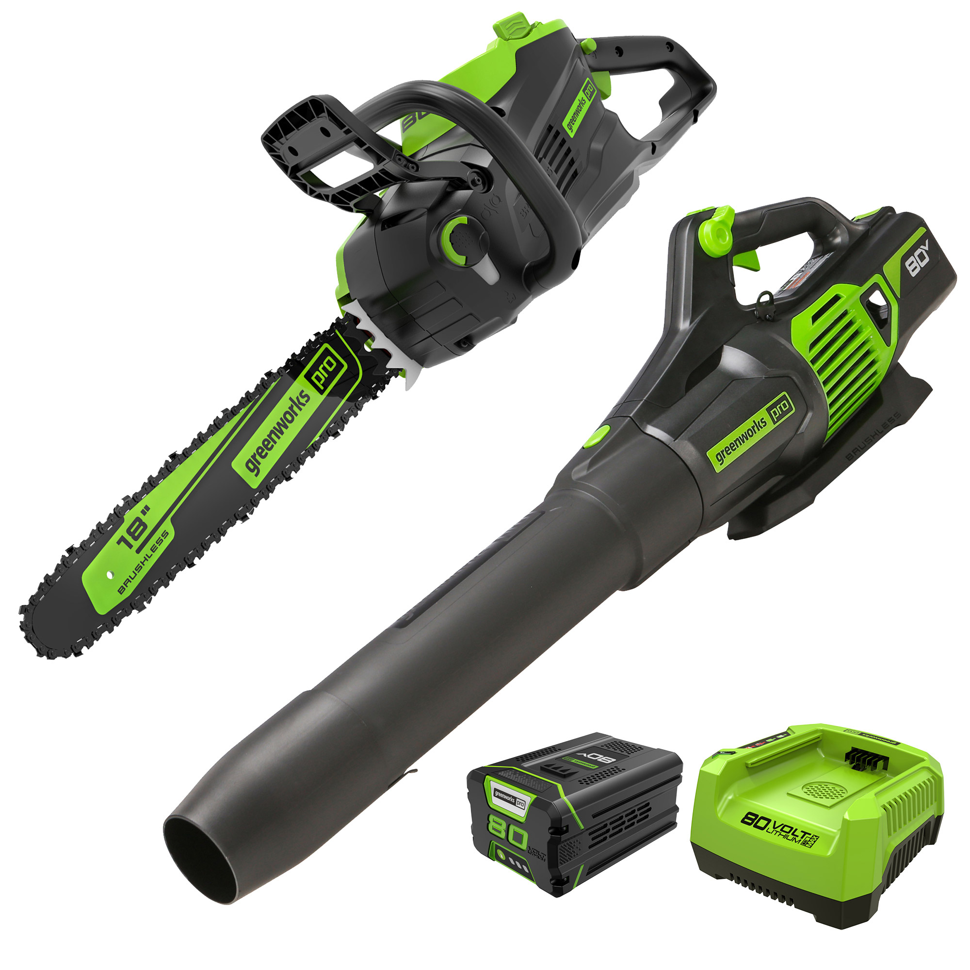 Greenworks 80V 650 CFM / 145 MPH Brushless Blower + 18