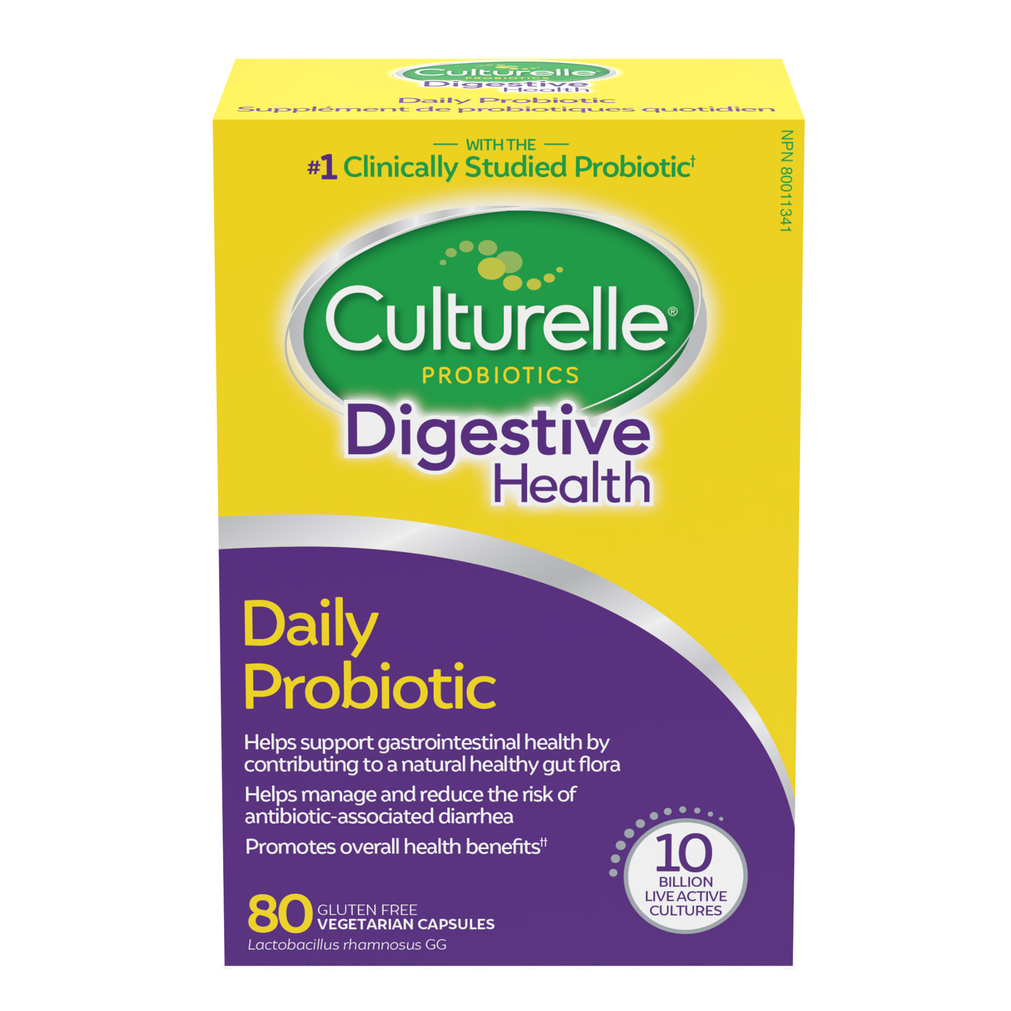 Culturelle Daily Probiotic 10 Billion, 80 Vegetarian Capsules