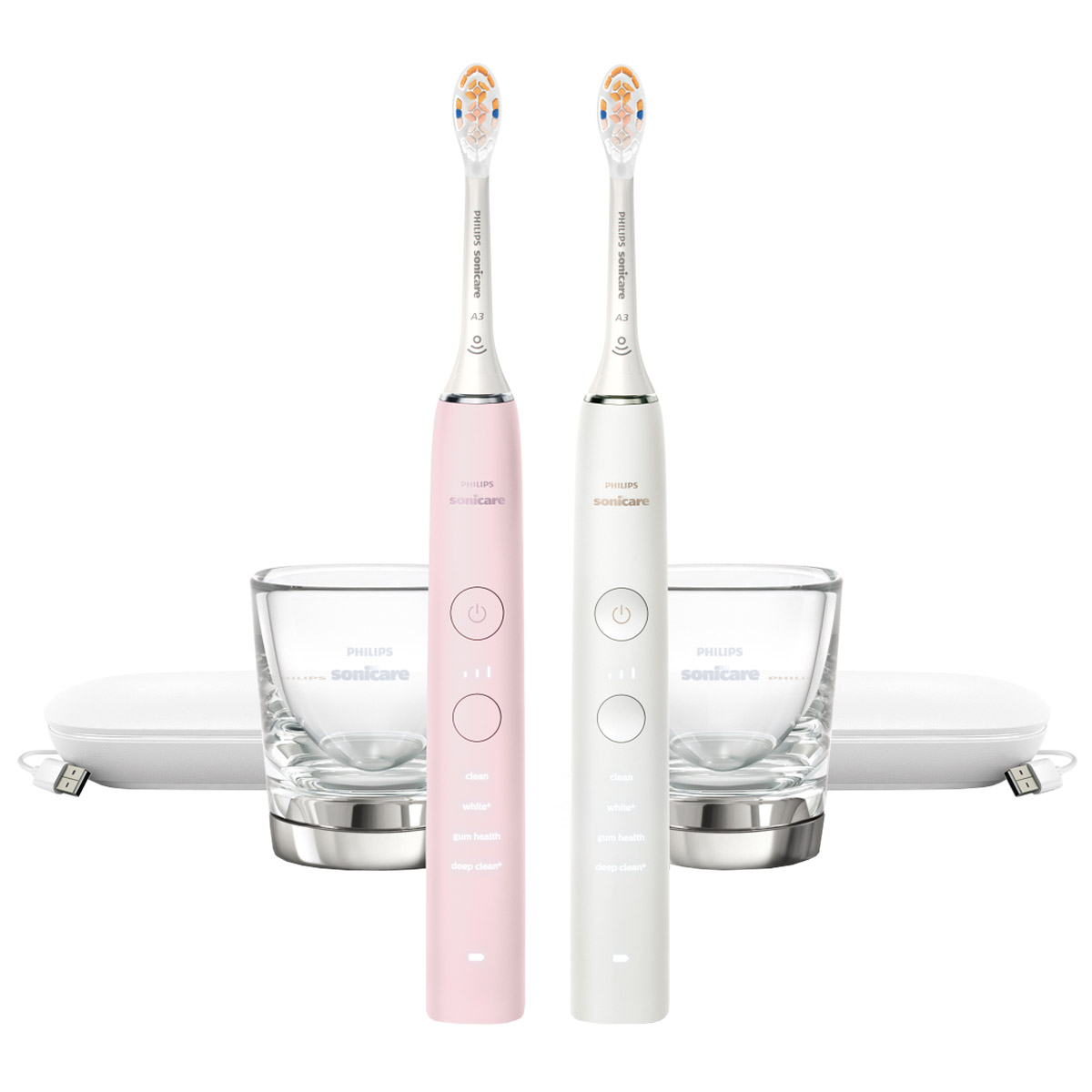 Philips Sonicare DiamondClean Connected Series 9000 Electric Toothbrush, 2-pack