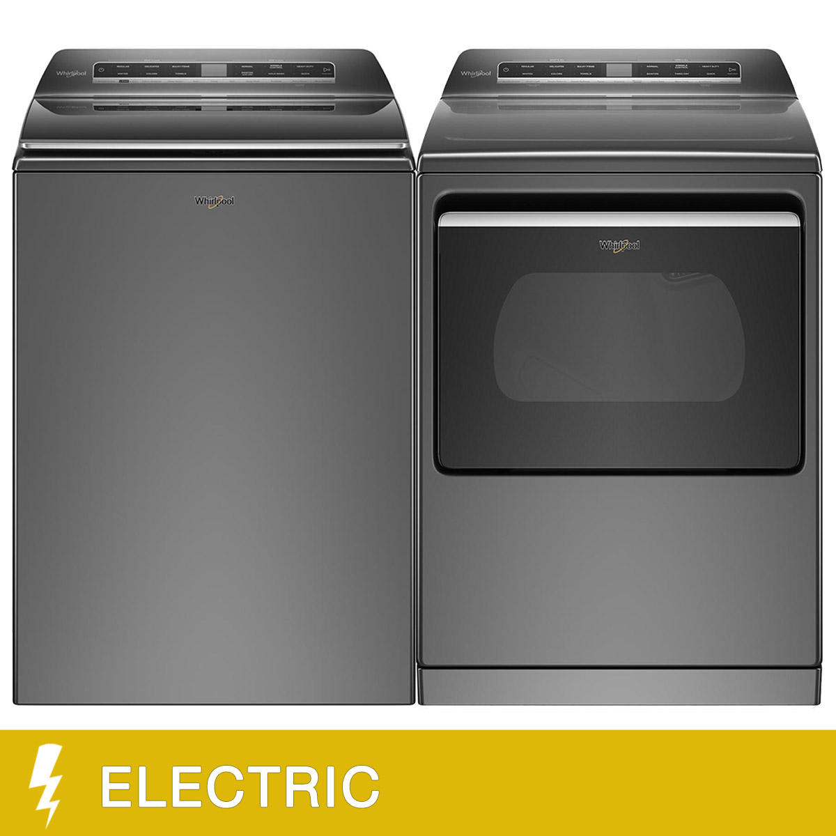 Whirlpool Laundry Bundle 6.0 cu ft. Top Load Washer and 7.4 cu ft. Electric Dryer