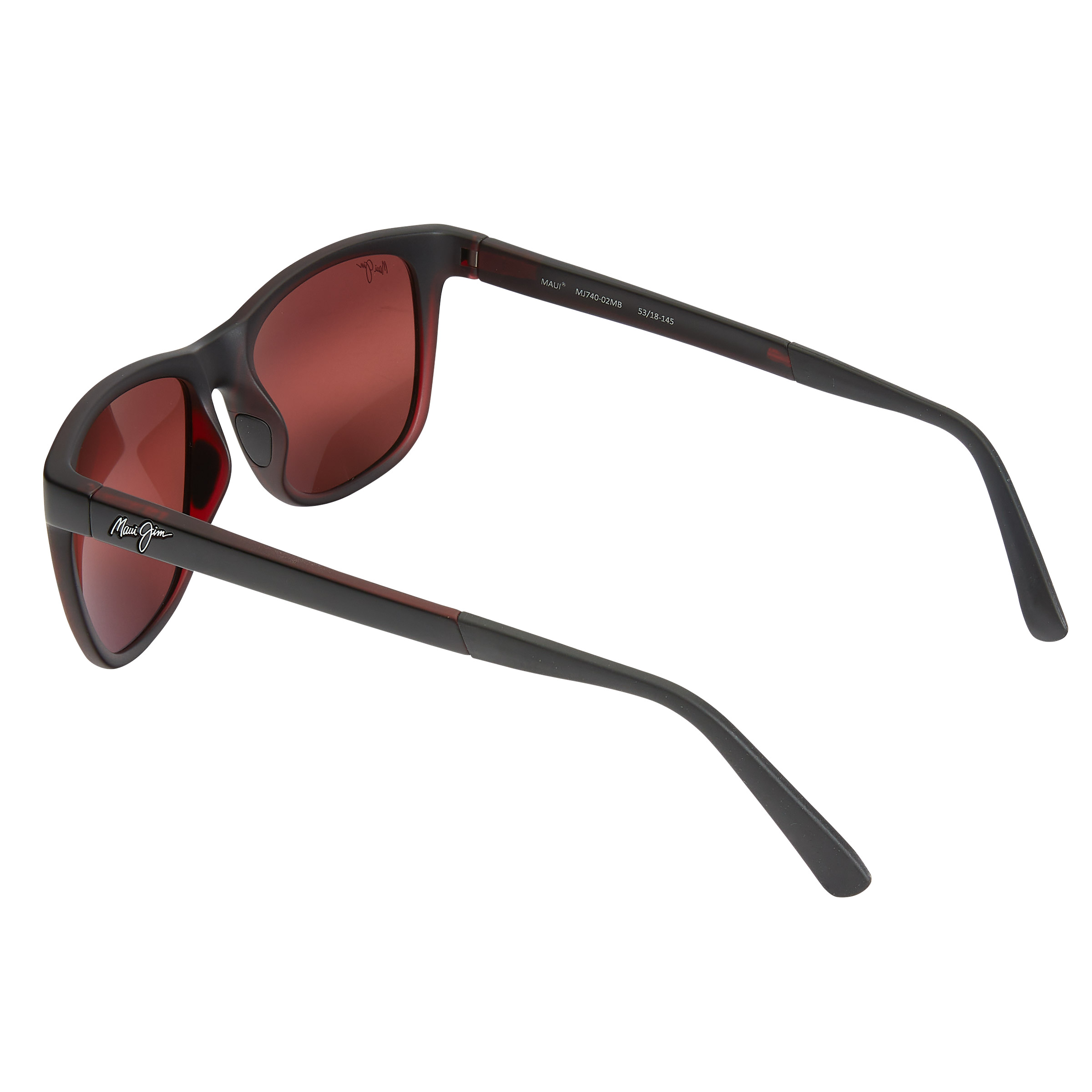 Maui Jim Tail Slide R740-02MB Matte Black Red Maui Rose Polarized