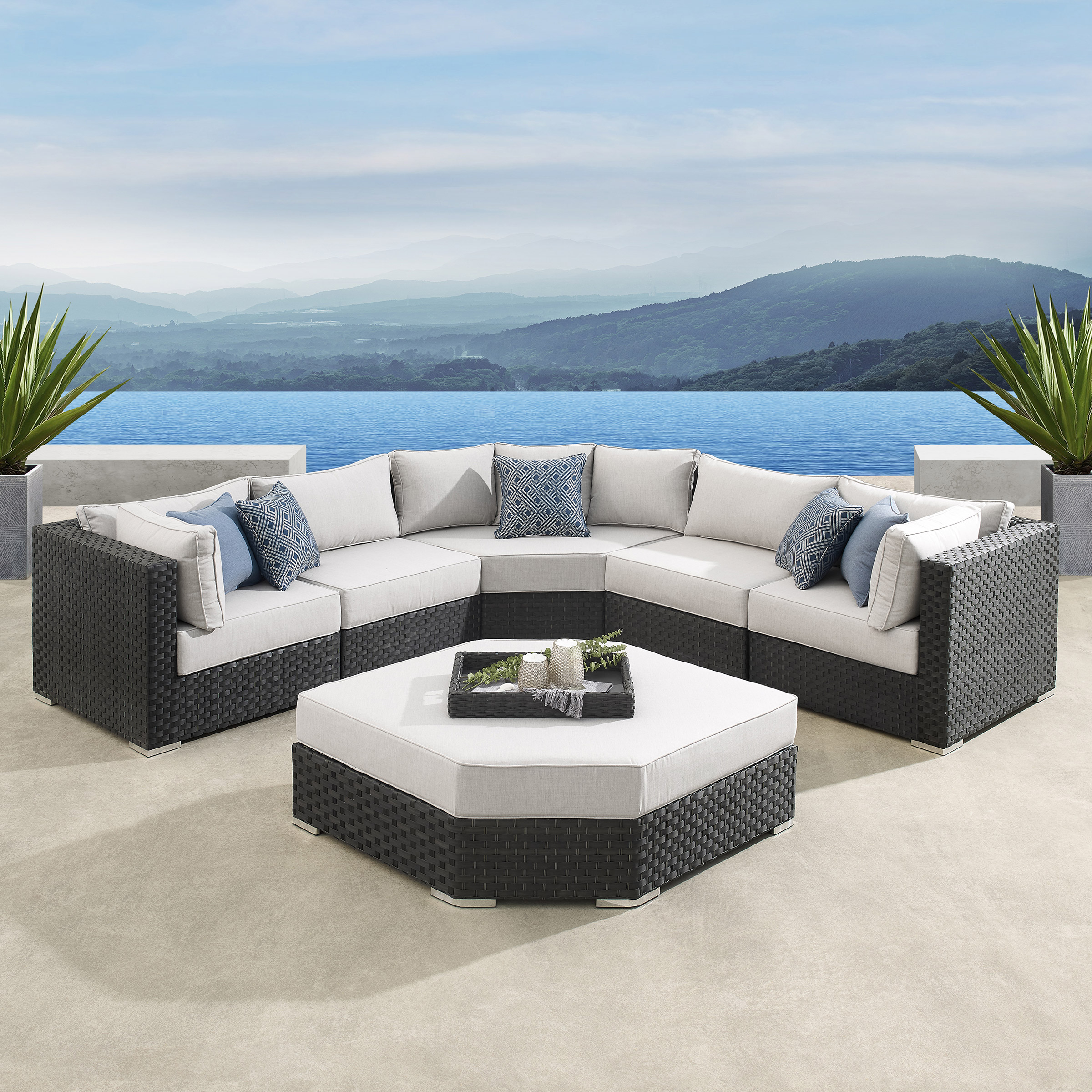Sirio Highland 7-piece Outdoor Patio Deep Seating Set