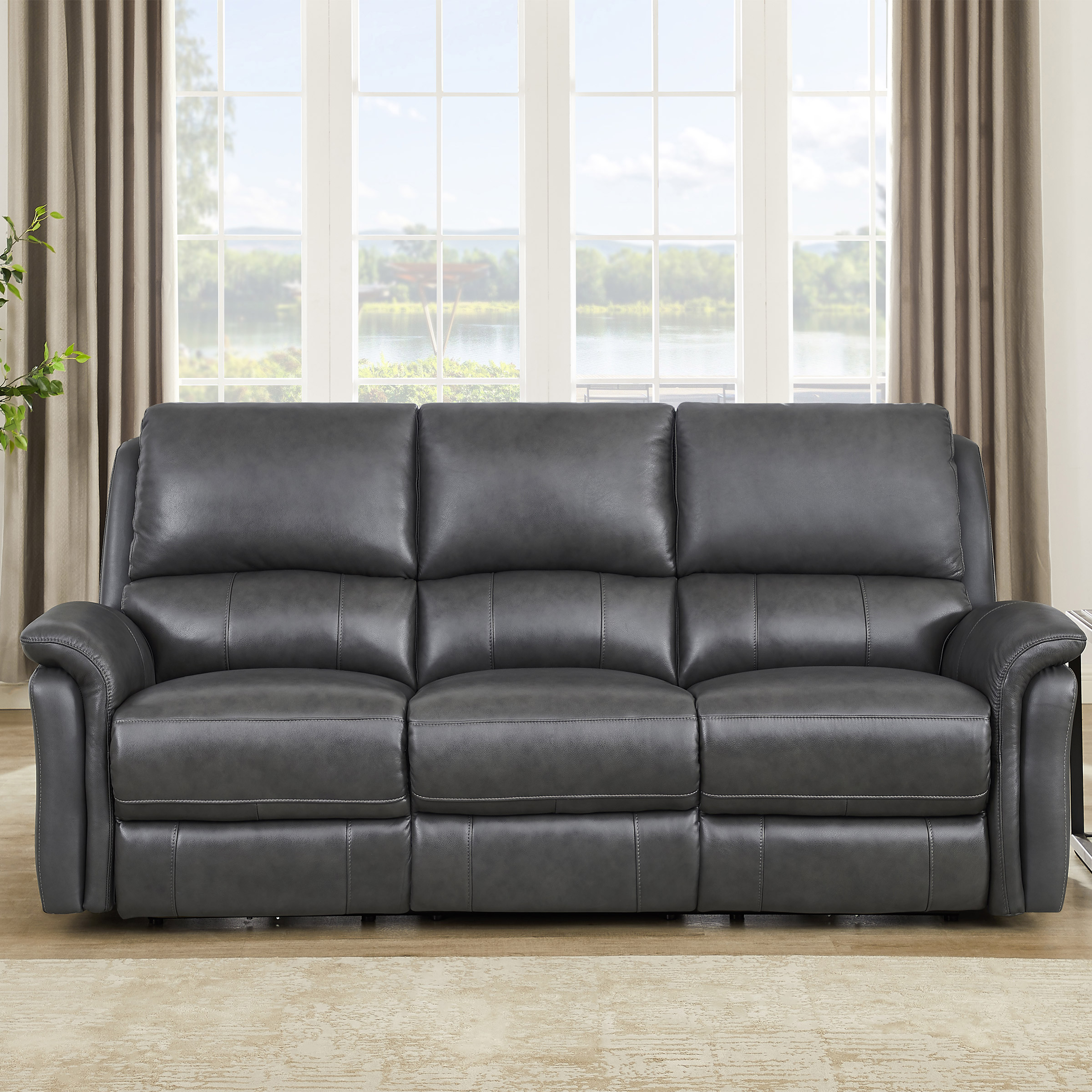 Prospera Home Marner Top grain Leather Power Reclining Sofa