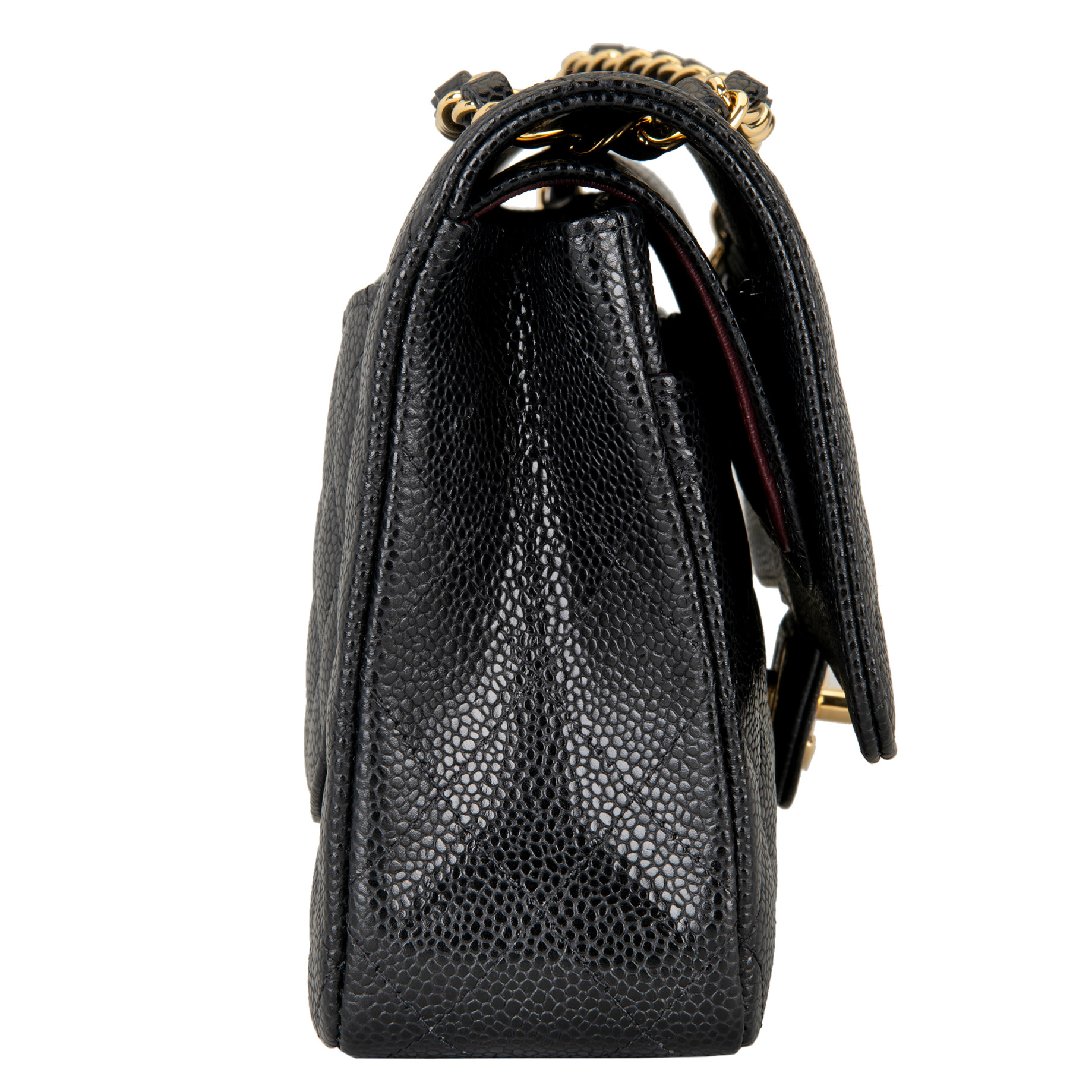 Chanel Medium Classic Handbag, Black/Burgundy | Costco