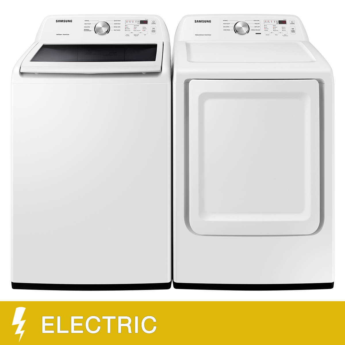Samsung Laundry Bundle 5.0 cu ft. Top Load Washer and 7.2 cu ft. Electric Dryer