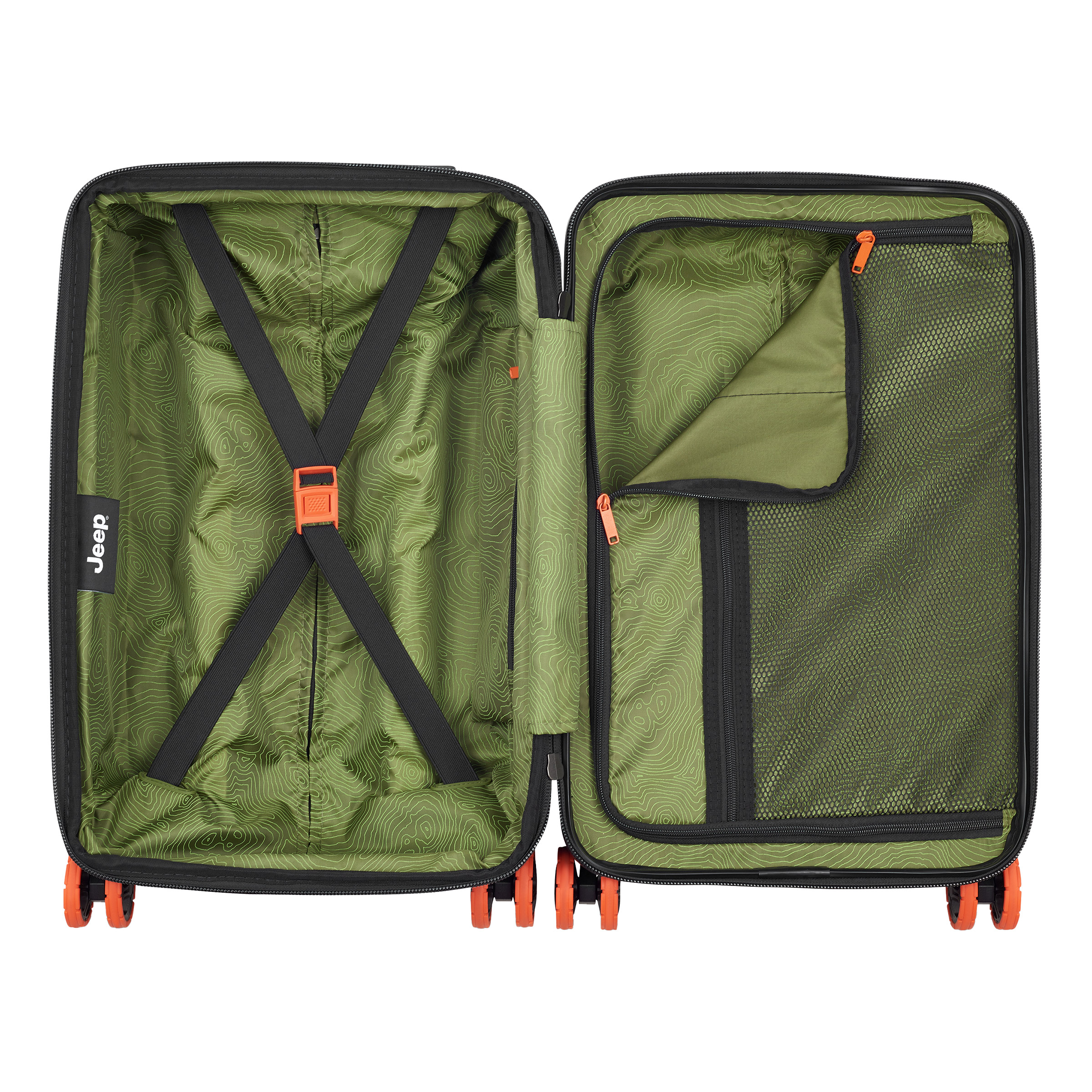 Jeep JH002B Summit 3-piece Luggage Set with JS013C Cylindrical