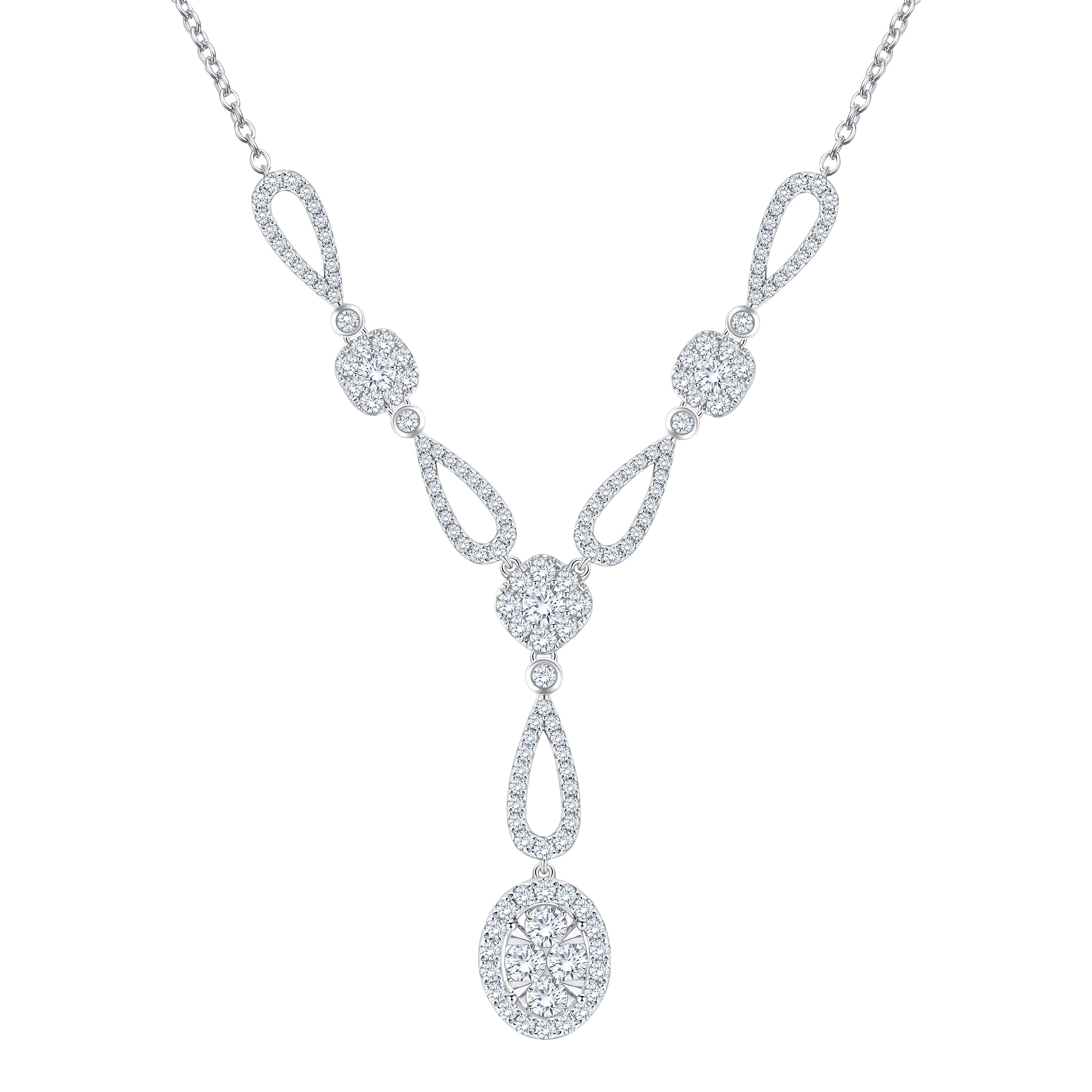 Round Brilliant Diamond Necklace (1.45 ctw)