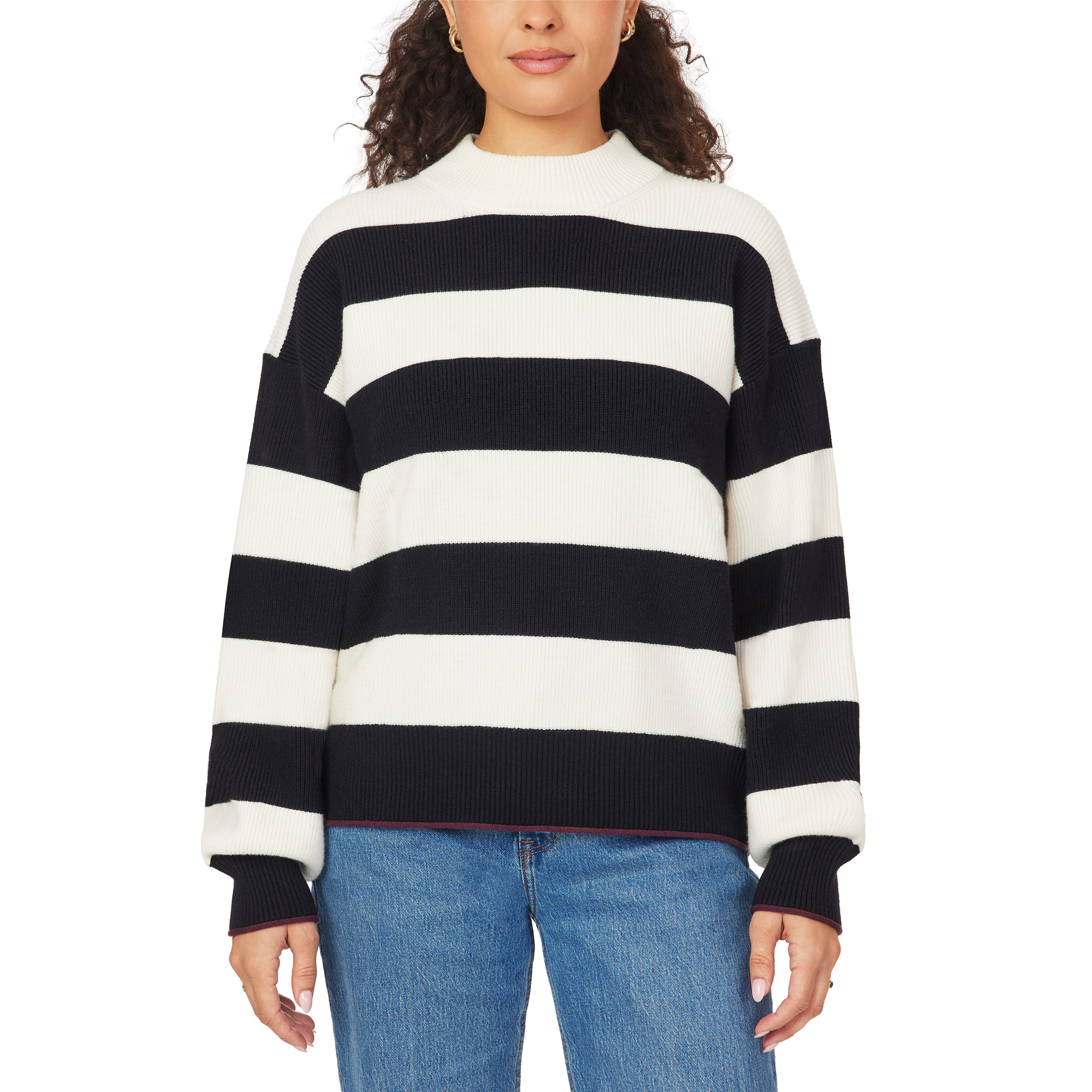 Scotch & Soda Women's Ribbed Mock Neck Pullover