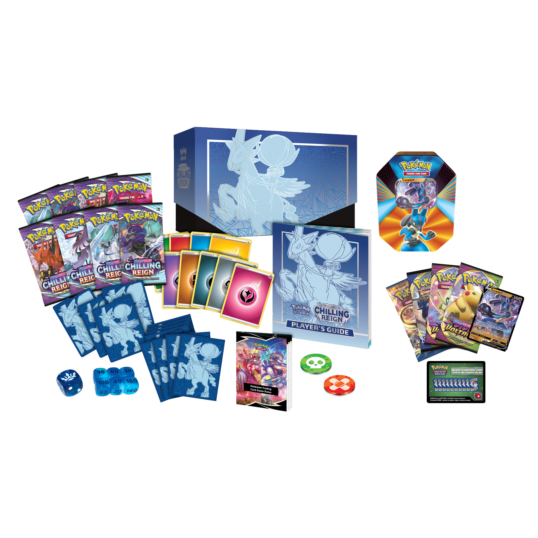 Pokémon Chilling Reign Elite Trainer Box + Lucario Window Tin
