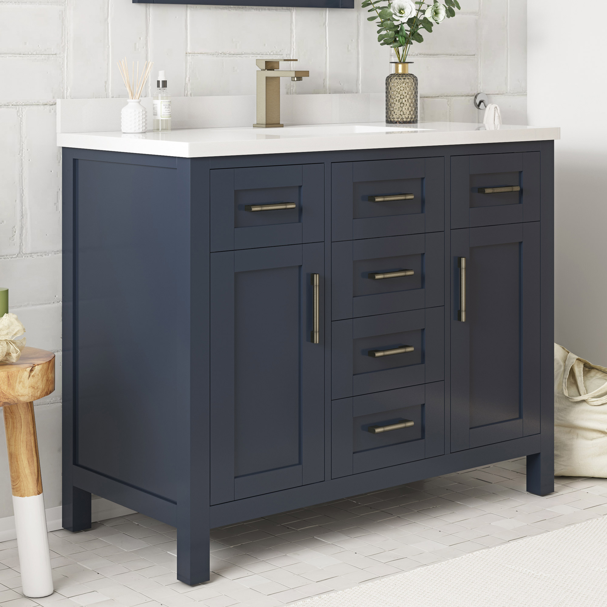 OVE Decors Lakeview Bath Vanity in Blue