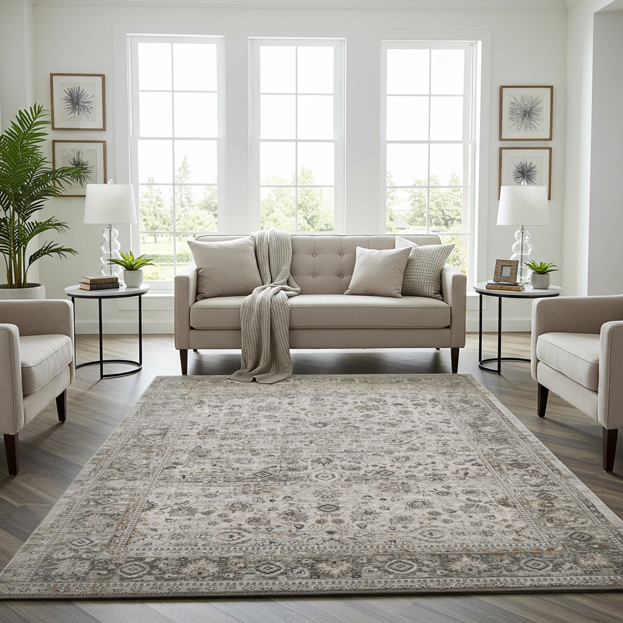 Divina Area Rug, Leona Gray, 6'6”x9' | Costco