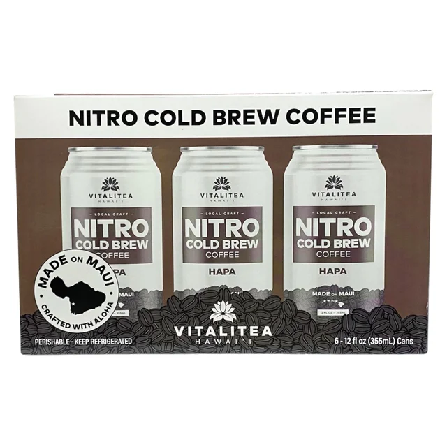 VITALITEA HAWAII NITRO COLD BREW HAPA BLEND 6 / 12 OZ CANS