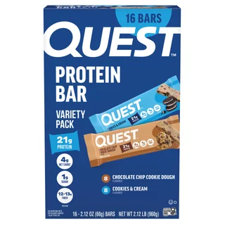Quest Protein Bar Variety Pack, 2.12 oz, 16-count
