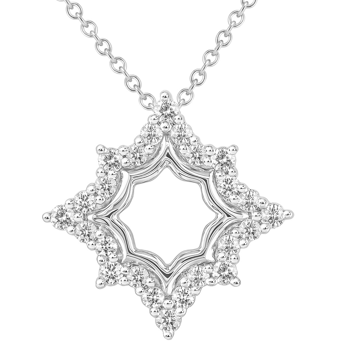 Round Brilliant Diamond Star Necklace (0.30 ctw)