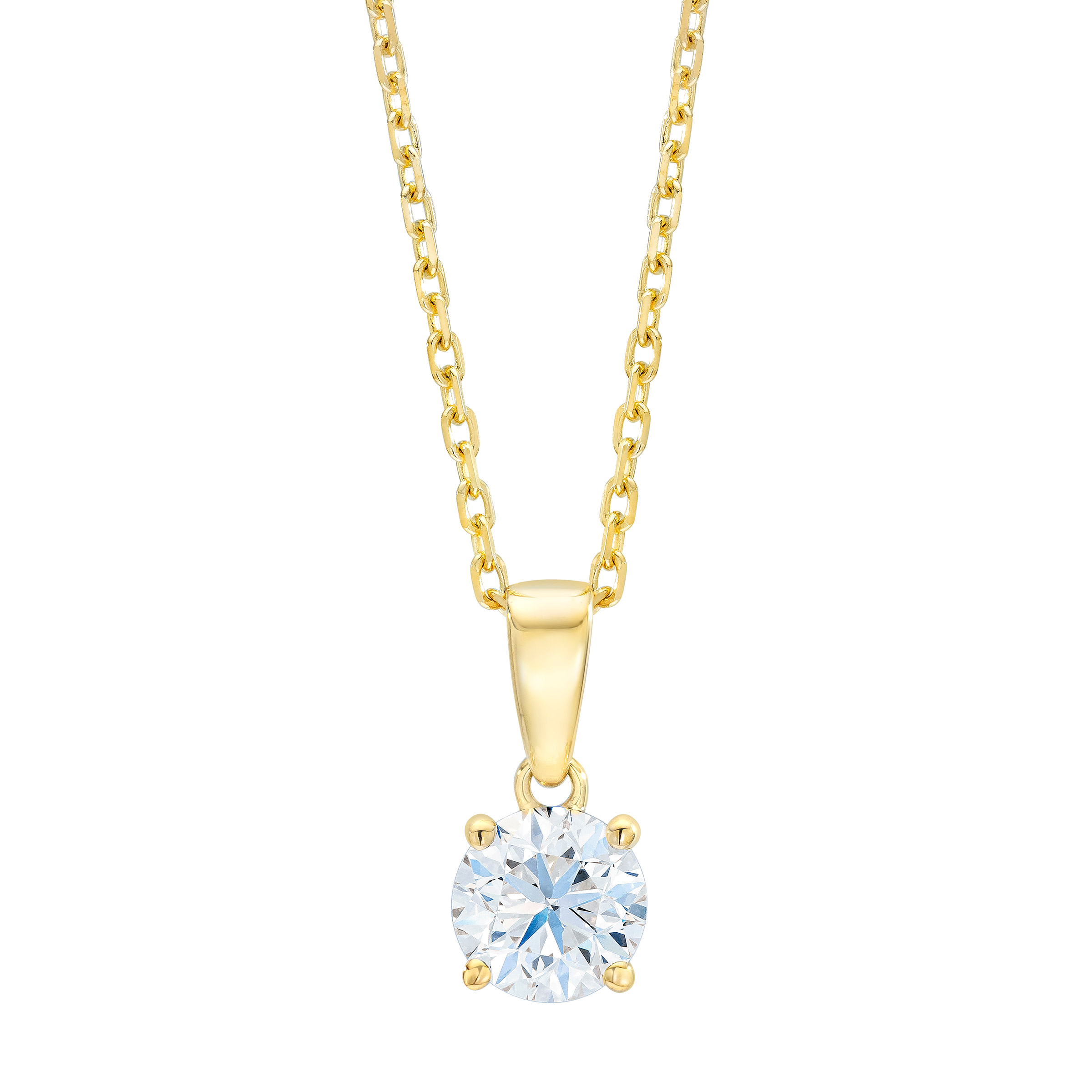 Round Brilliant Diamond Solitaire Pendant (0.90 ct)