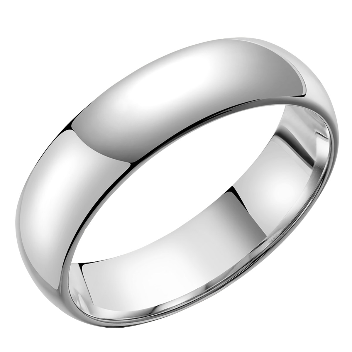 Plain Domed Platinum Men’s Wedding Band