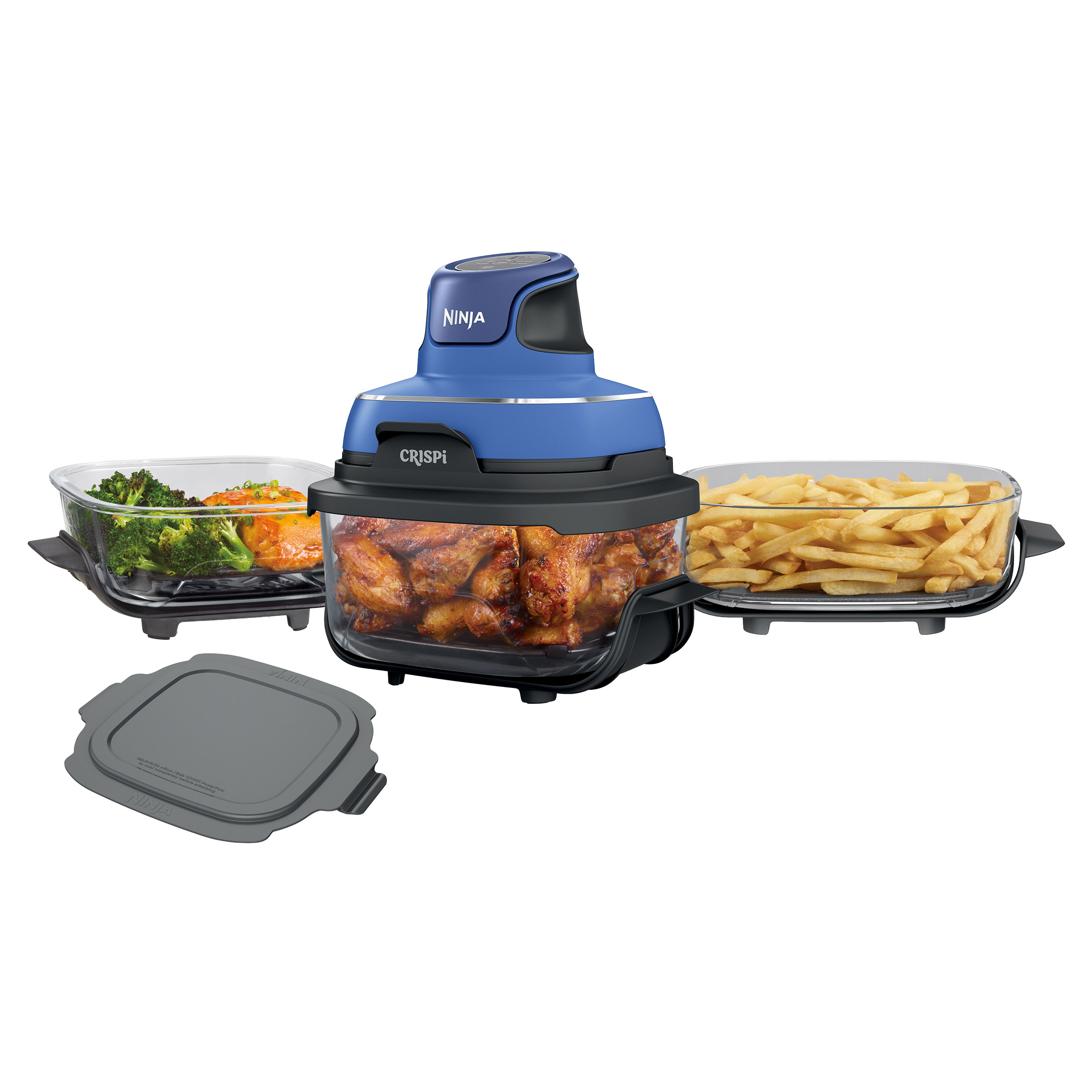 NINJA crispi 新品　未使用 Ninja Crispi 5-in-1 Portable Glass Air Fry Cooking System, 3