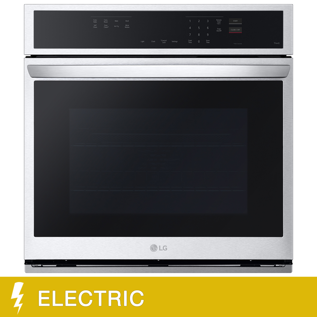 LG 30 in 4.7 cu ft. Stainless Steel Electric Single Door Convection Wall Oven with Air Fry