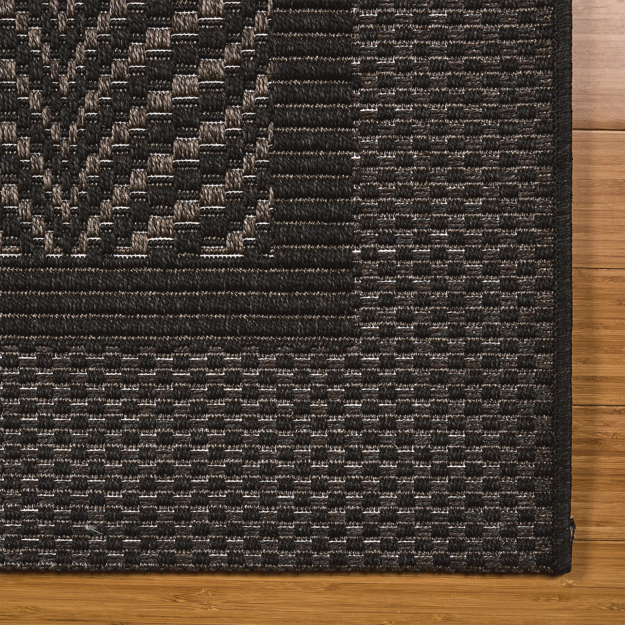 Laguna Indoor/Outdoor Area Rug, Aditi Black, 8'8” x 13' | Costco