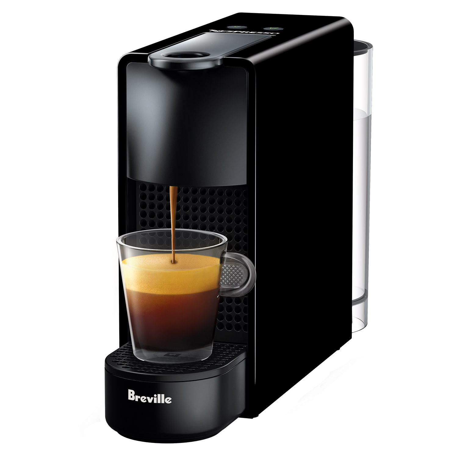 Nespresso Essenza Mini Espresso Machine by Breville with $20 Nespresso coffee voucher, Glossy Black