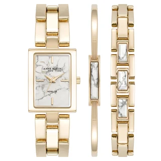 Anne Klein New York Ladies Howlite Bracelet & Watch Set