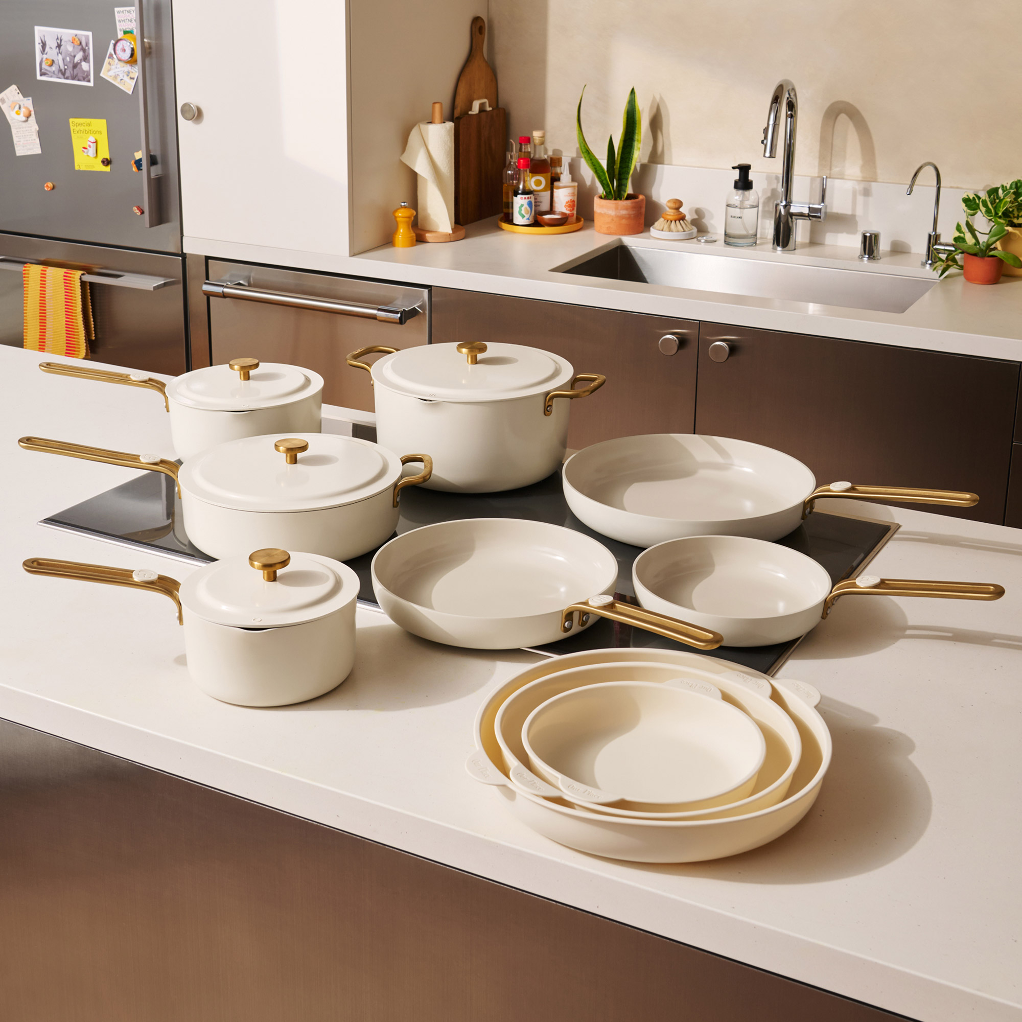 Our Place 14-piece Essentials Ceramic Nonstick Cookware Set‼️ COLOR BLACK INCOMPLETE SET‼️