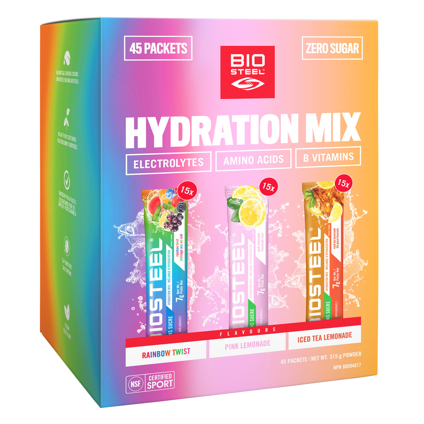 Biosteel Hydration Mix Electrolytes, 45 x 7 g | Costco