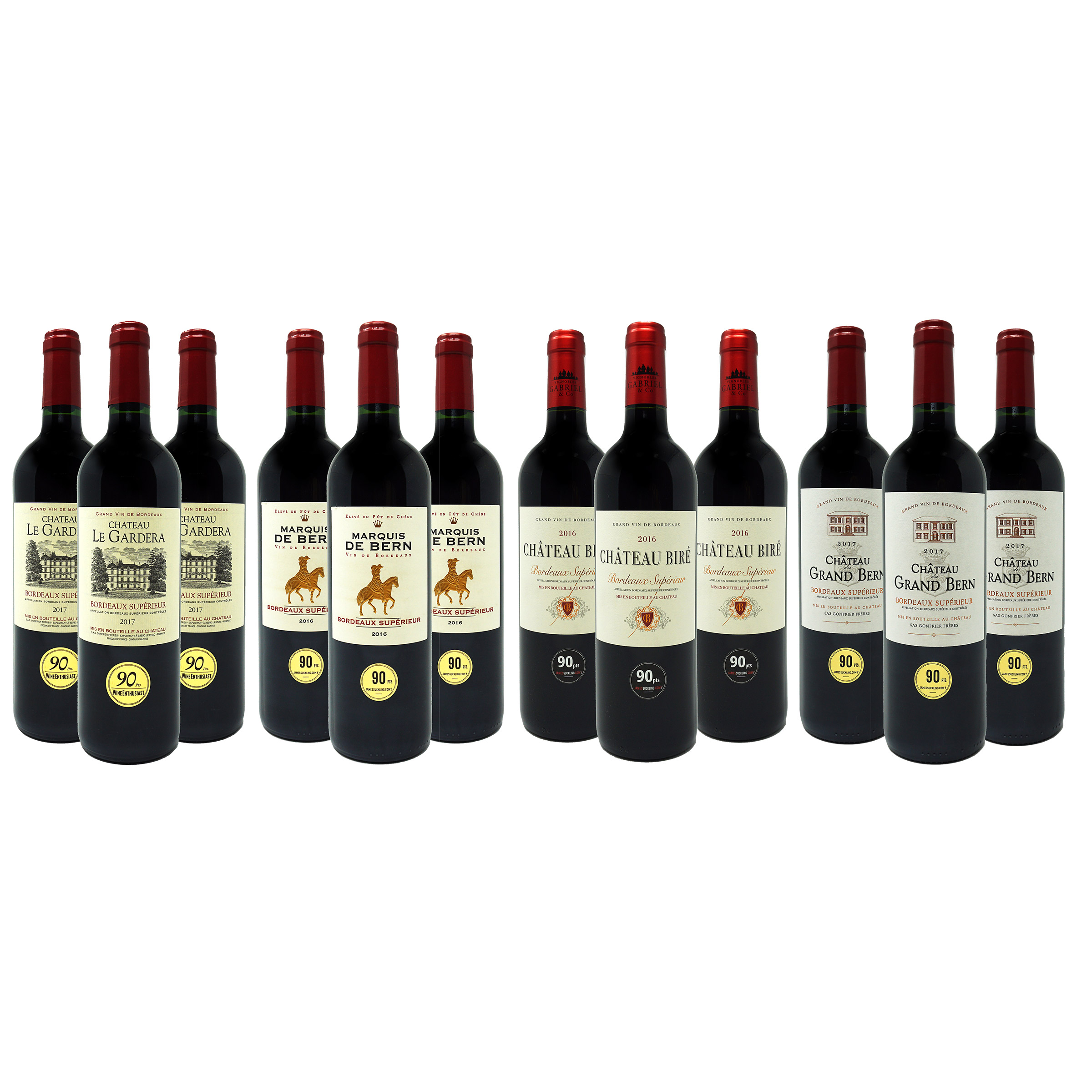 90 Point Bordeaux Supérieur Wine 750 ml 12-pack CA ONLY | Costco