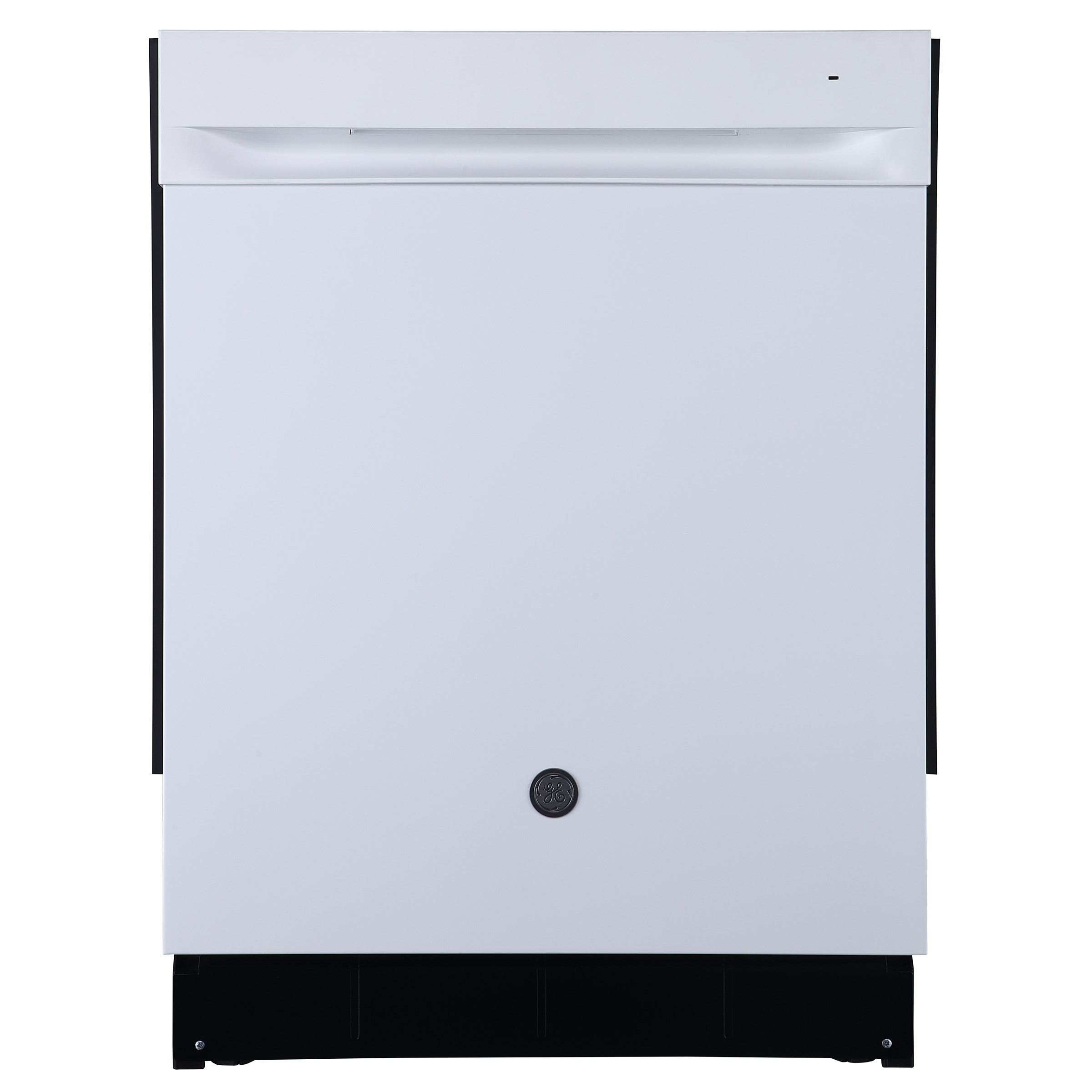 GE 24 in. White Built-In Top Control Dishwasher with Stainless Steel Tub