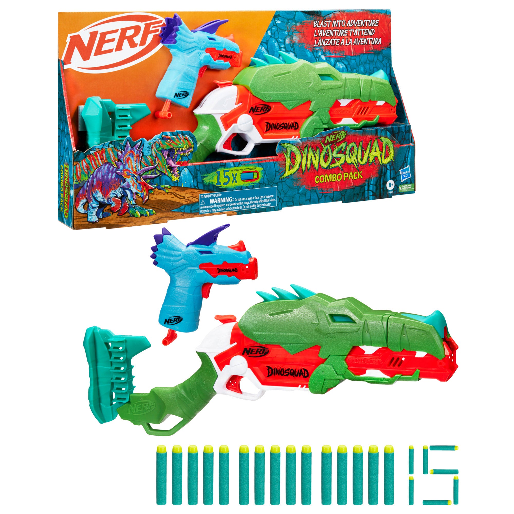 NERF DinoSquad Combo Pack with 15 Nerf Elite Darts | Costco