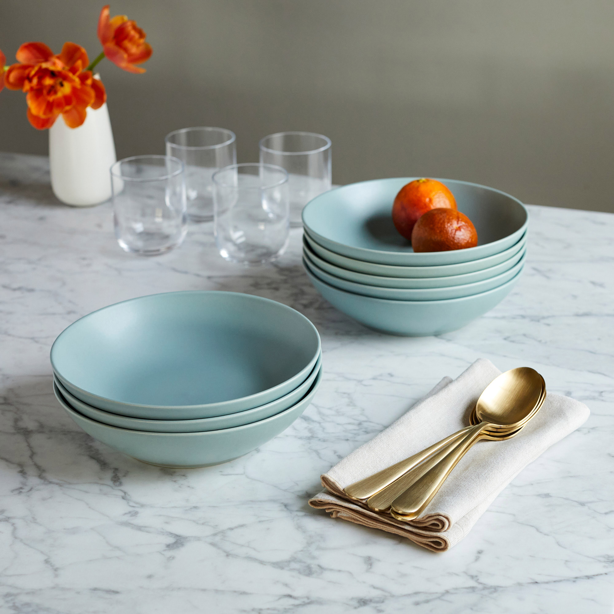 Year & Day 8-piece Big Bowl Set (Gray)
