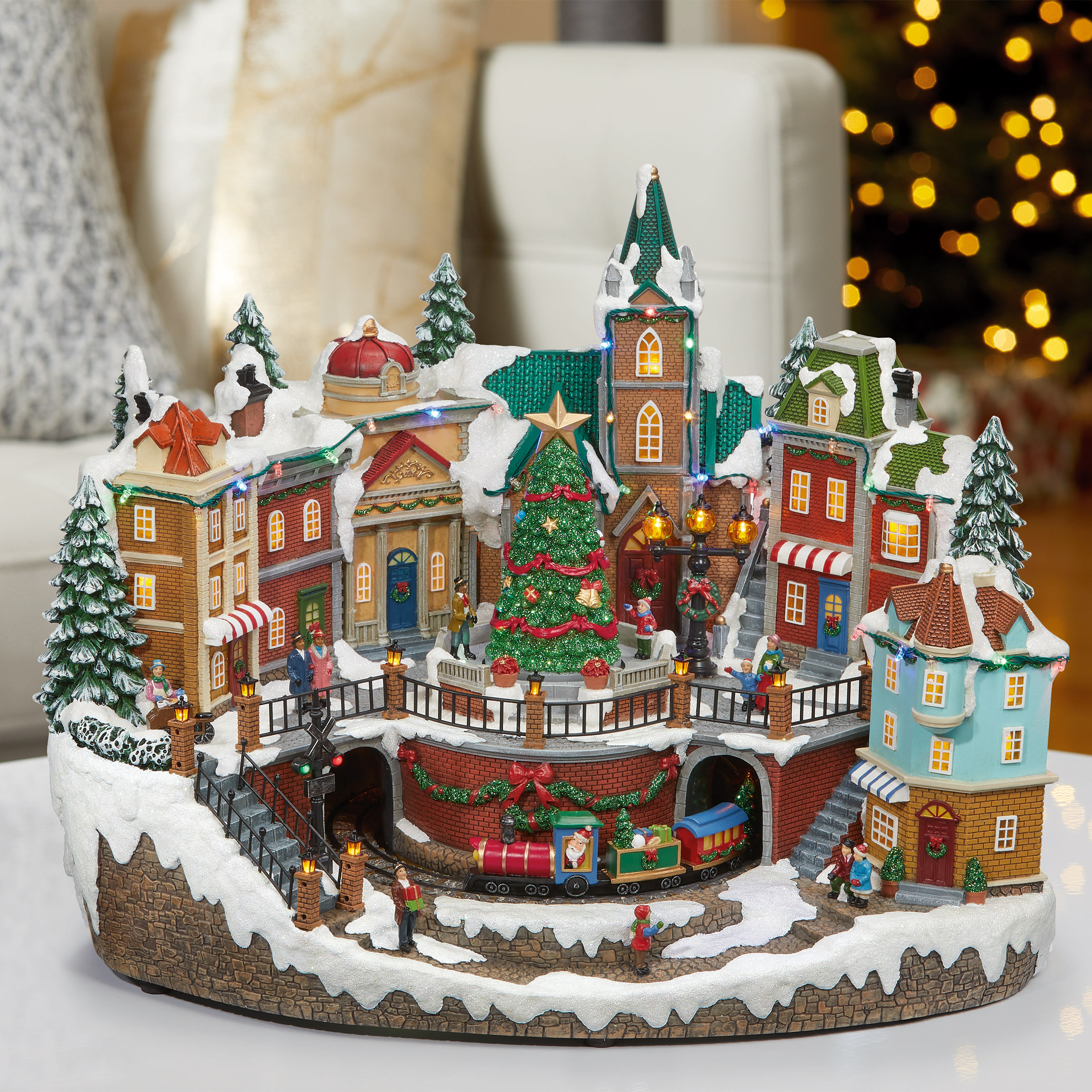 Snowy Holiday Village Centerpiece | Costco