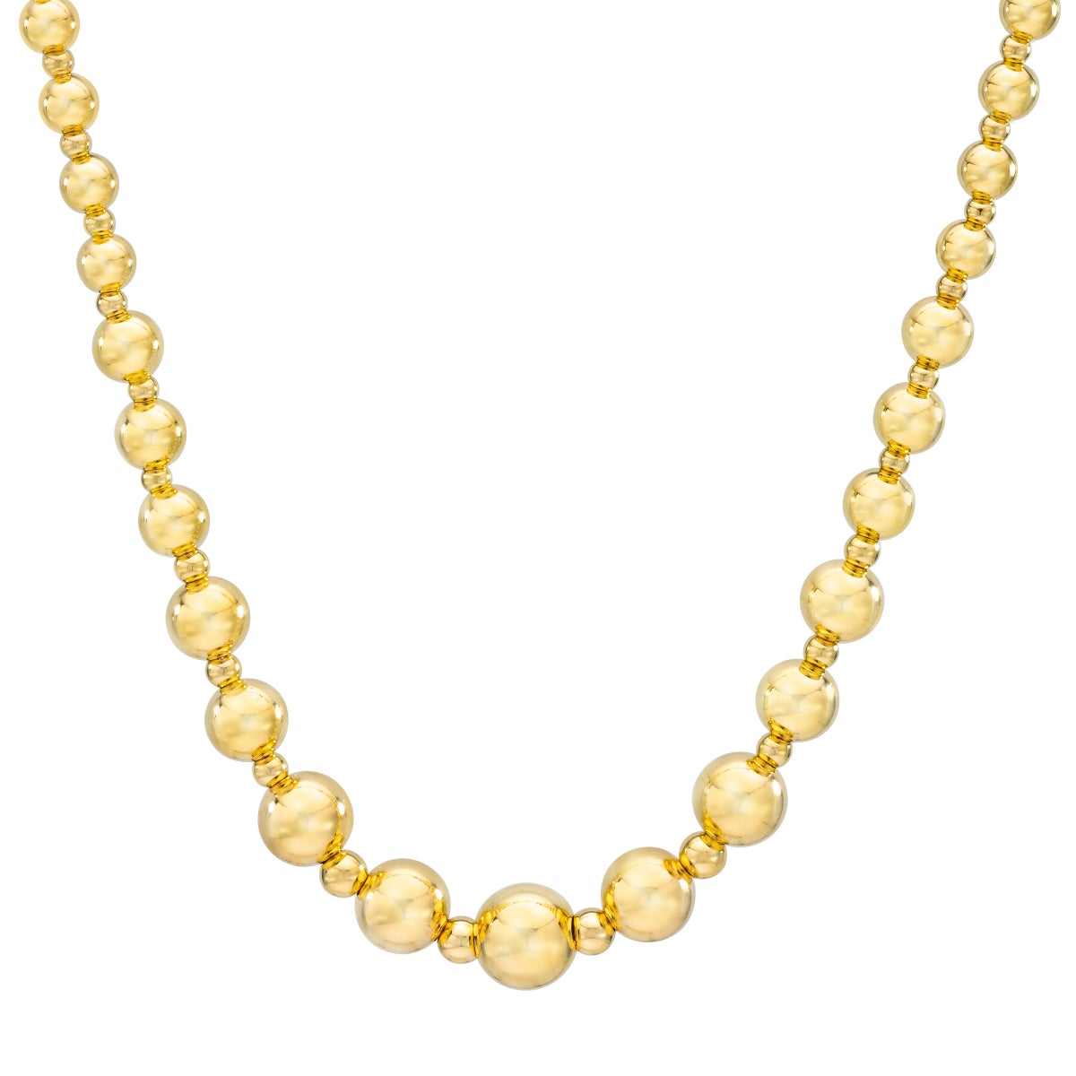 14kt Yellow Gold Bead Link Necklace | Costco 14kt Yellow Gold Bead Link Necklace | Costco