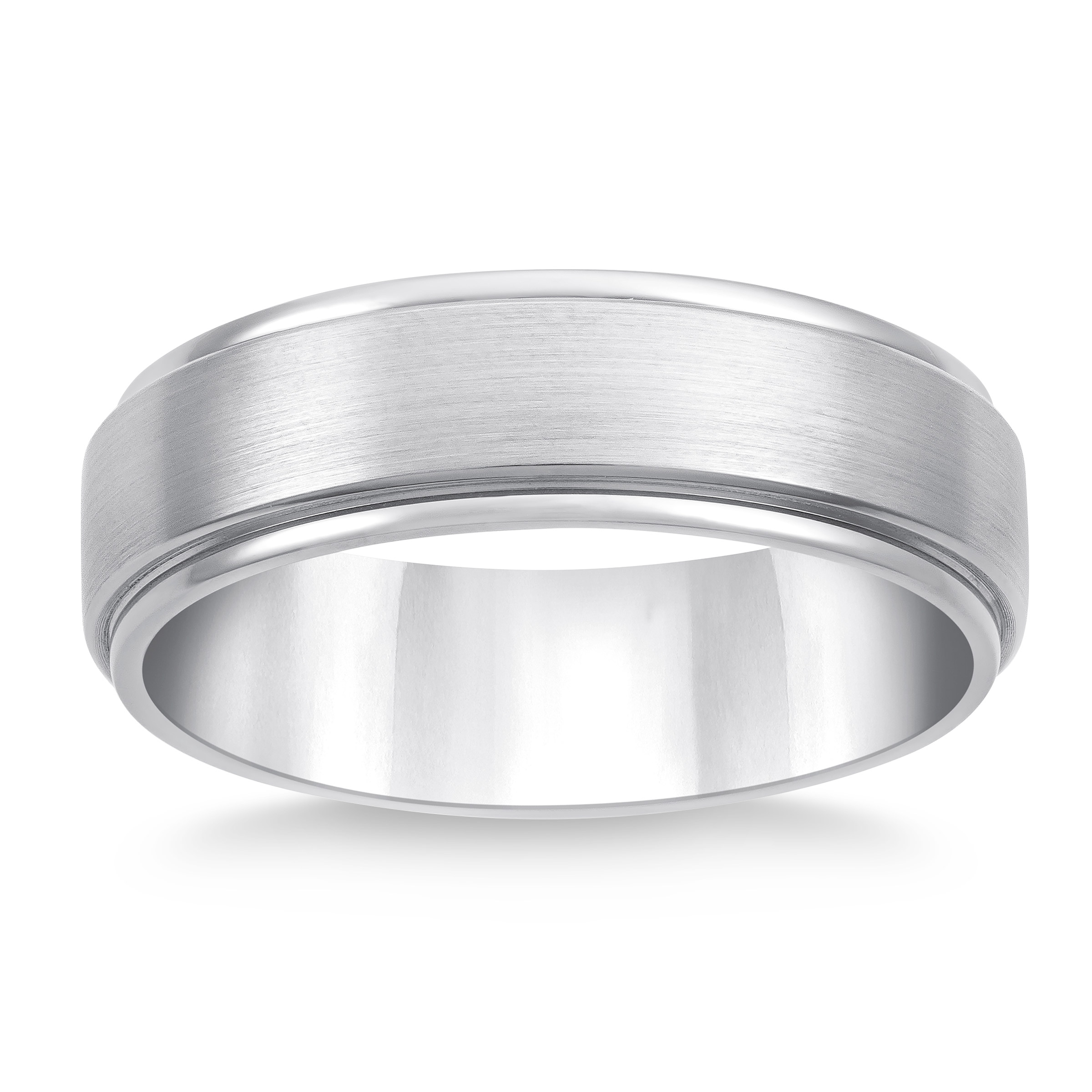 6mm Comfort Fit High Polish & Satin Finish Wedding Band