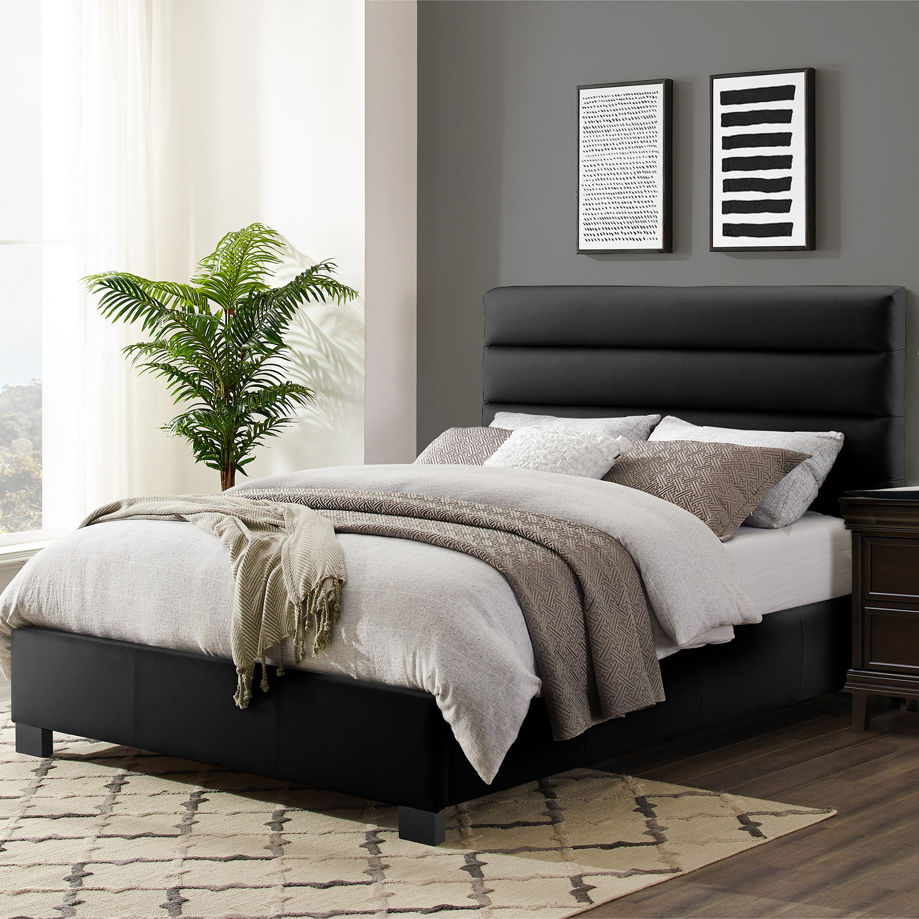 Sealy Derby Queen Leather Bed