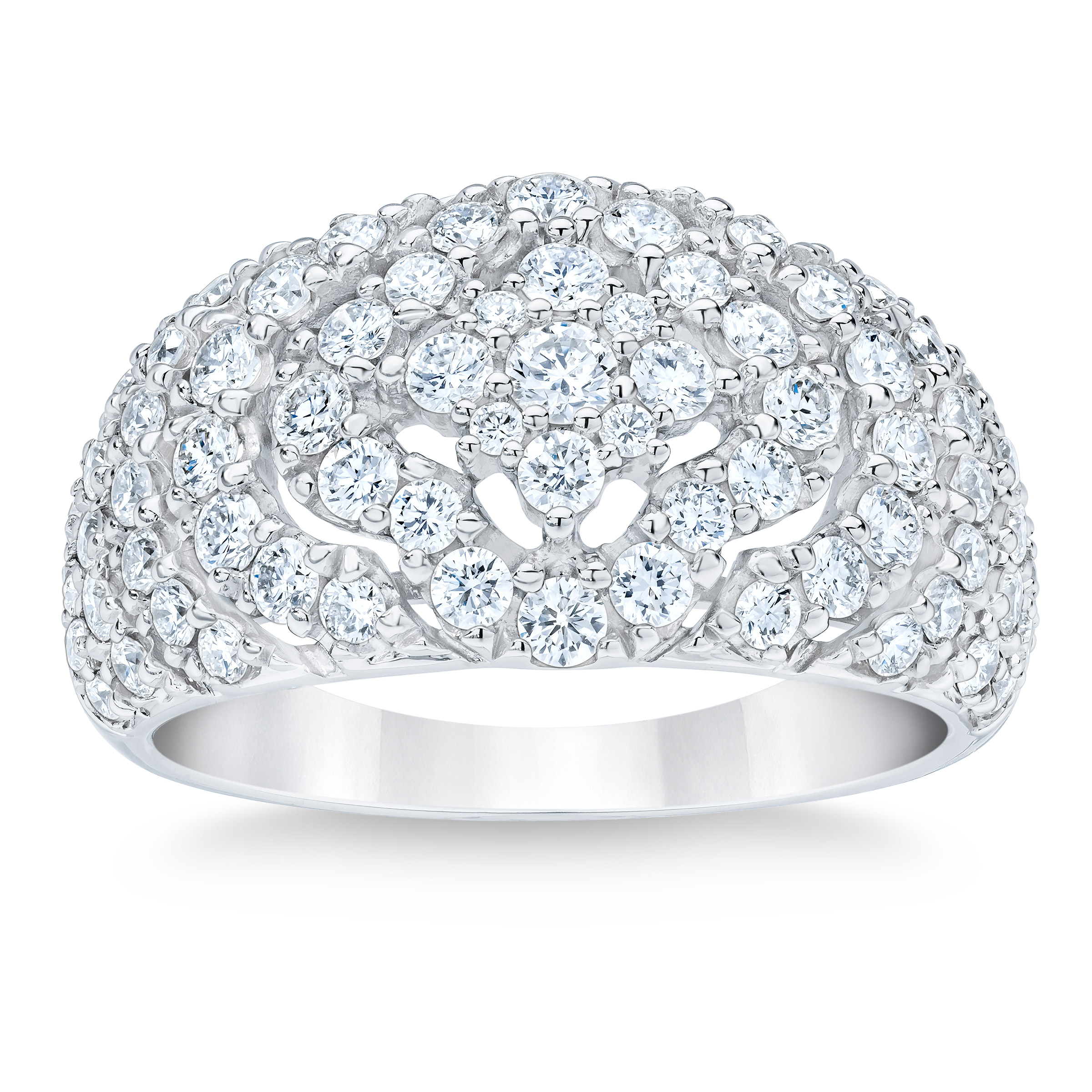 Round Brilliant 1.40ctw VS2 Clarity  I Color Diamond 14kt White Gold Band