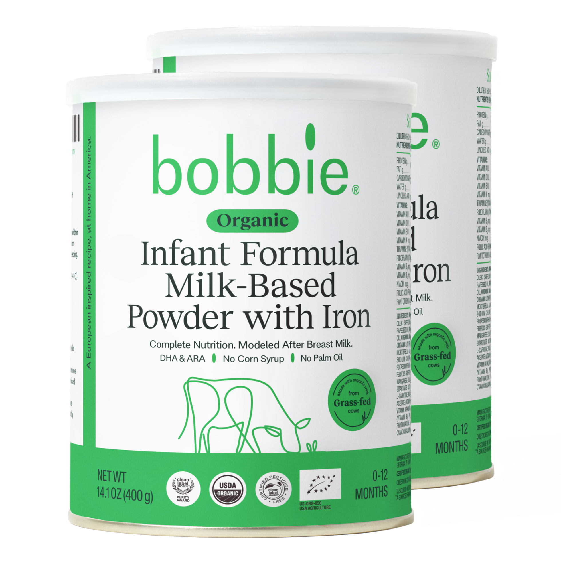 Bobbie Organic Original Infant Formula  14.1 oz  2-pack