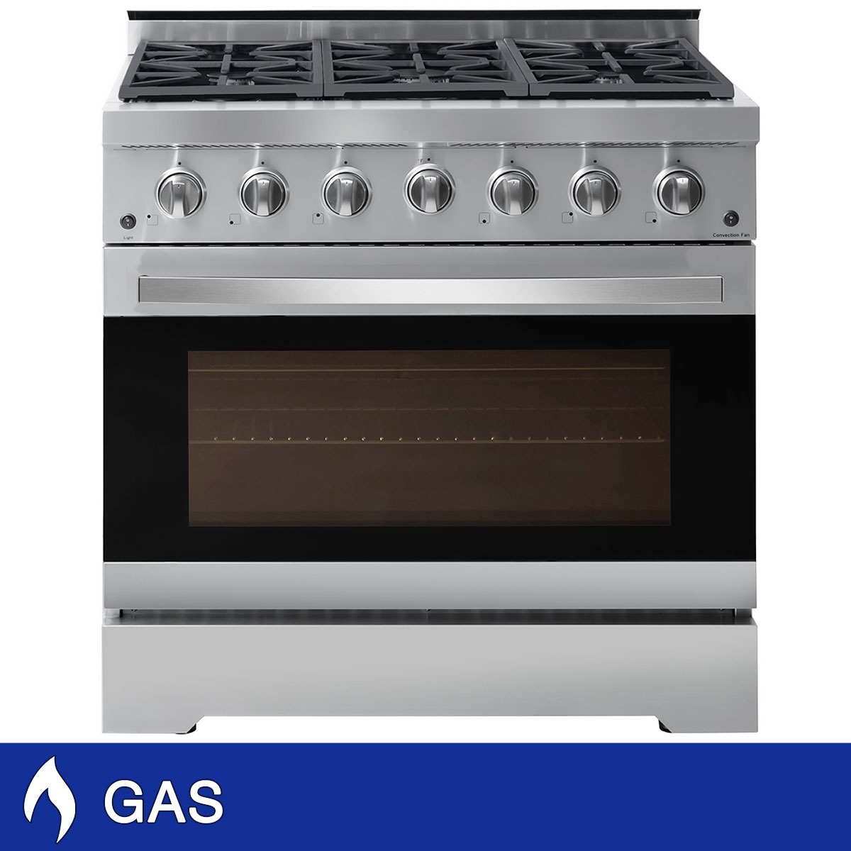 NXR 36 Inch. Freestanding GAS Range with Convection Fan