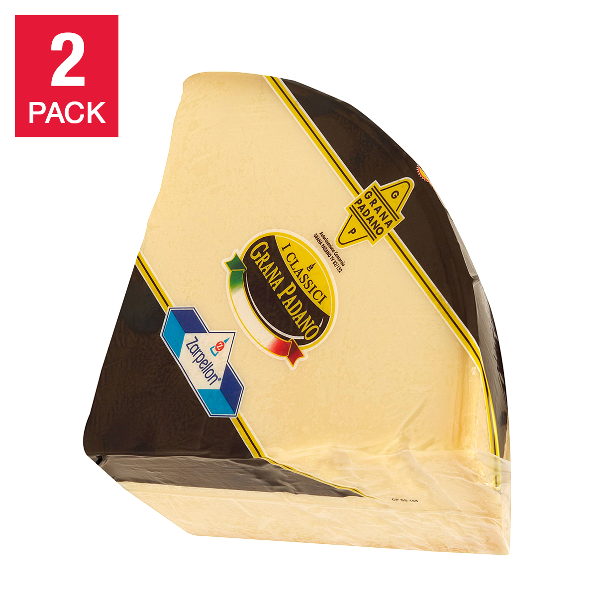 Zarpellon Grana Padano Cheese Wedges, 2 × 4.79 kg (10.5 lb.)
